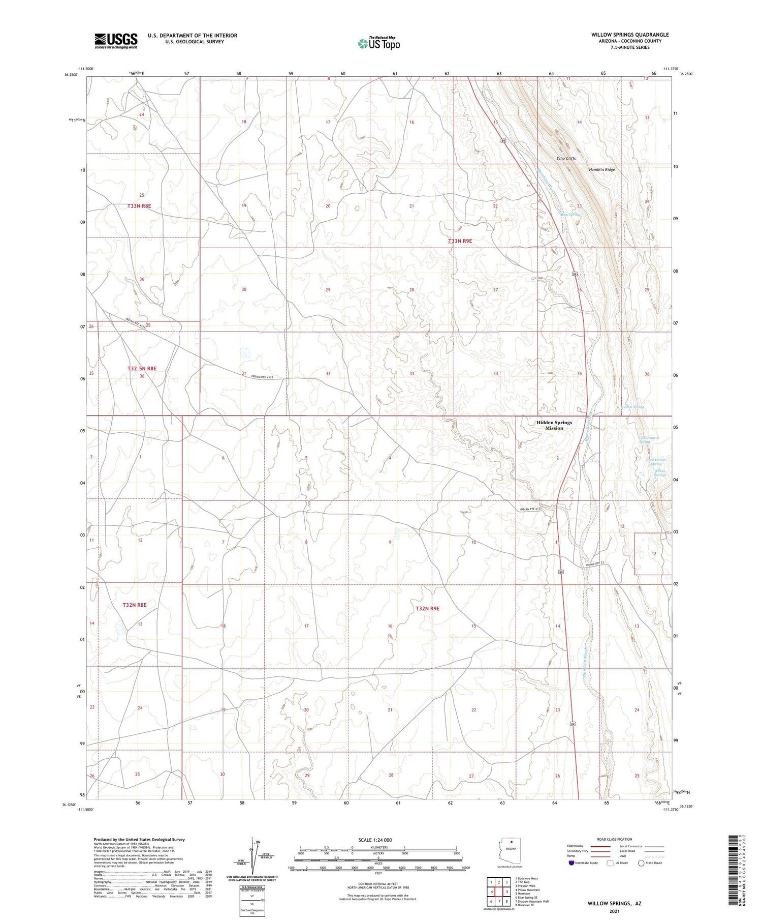 Willow Springs Arizona US Topo Map Image