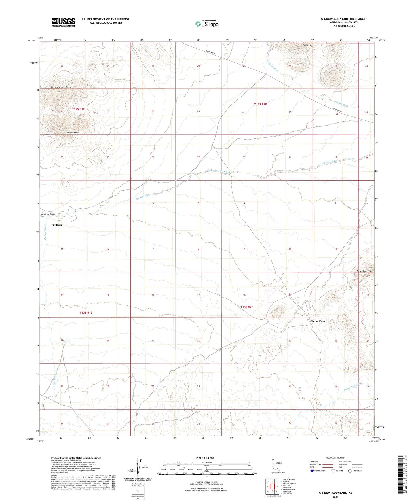 Window Mountain Arizona US Topo Map Image