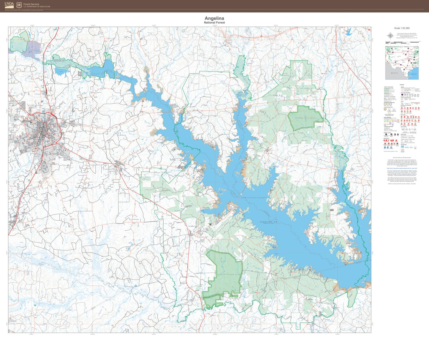 Angelina National Forest Map