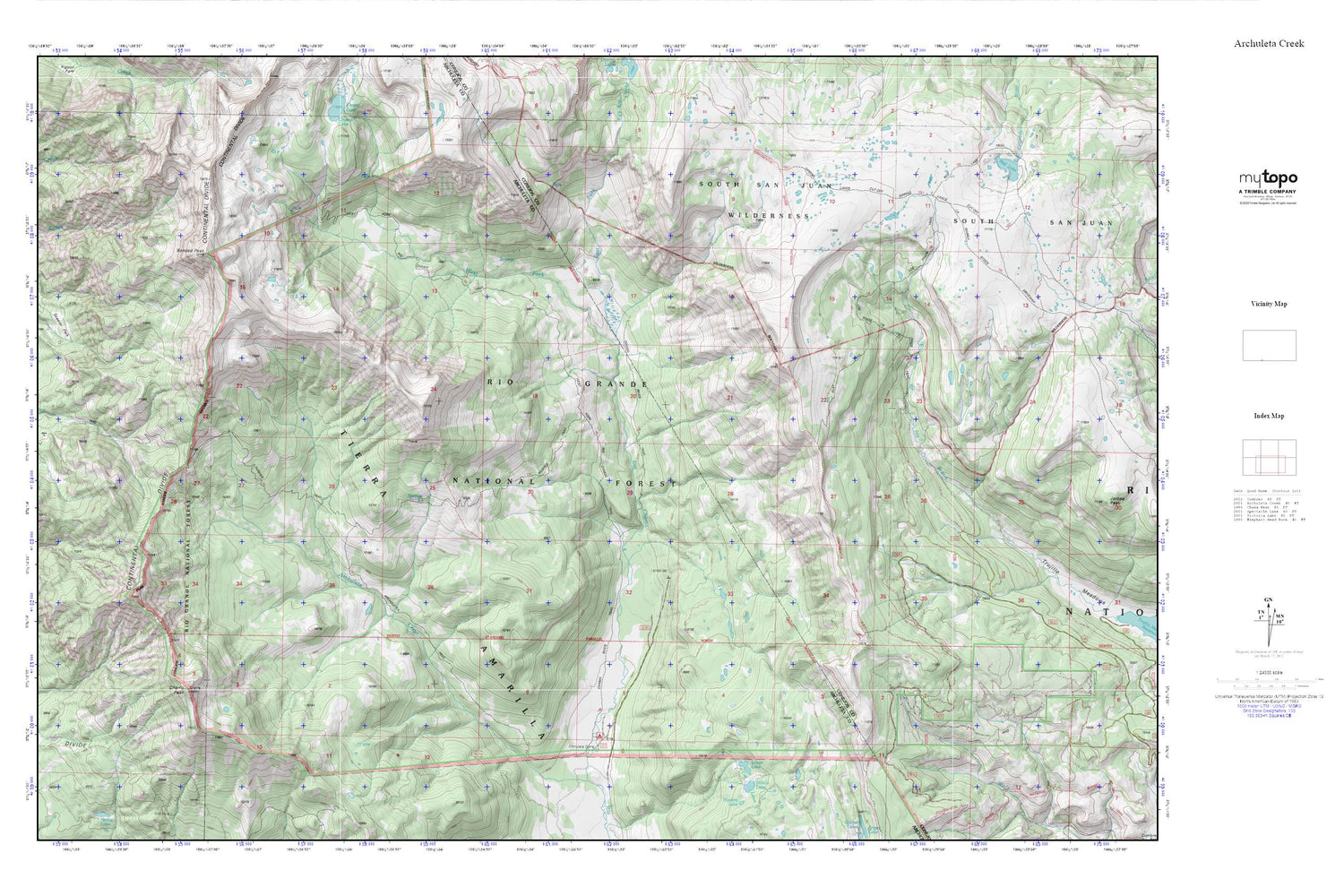Archuleta Creek MyTopo Explorer Series Map Image