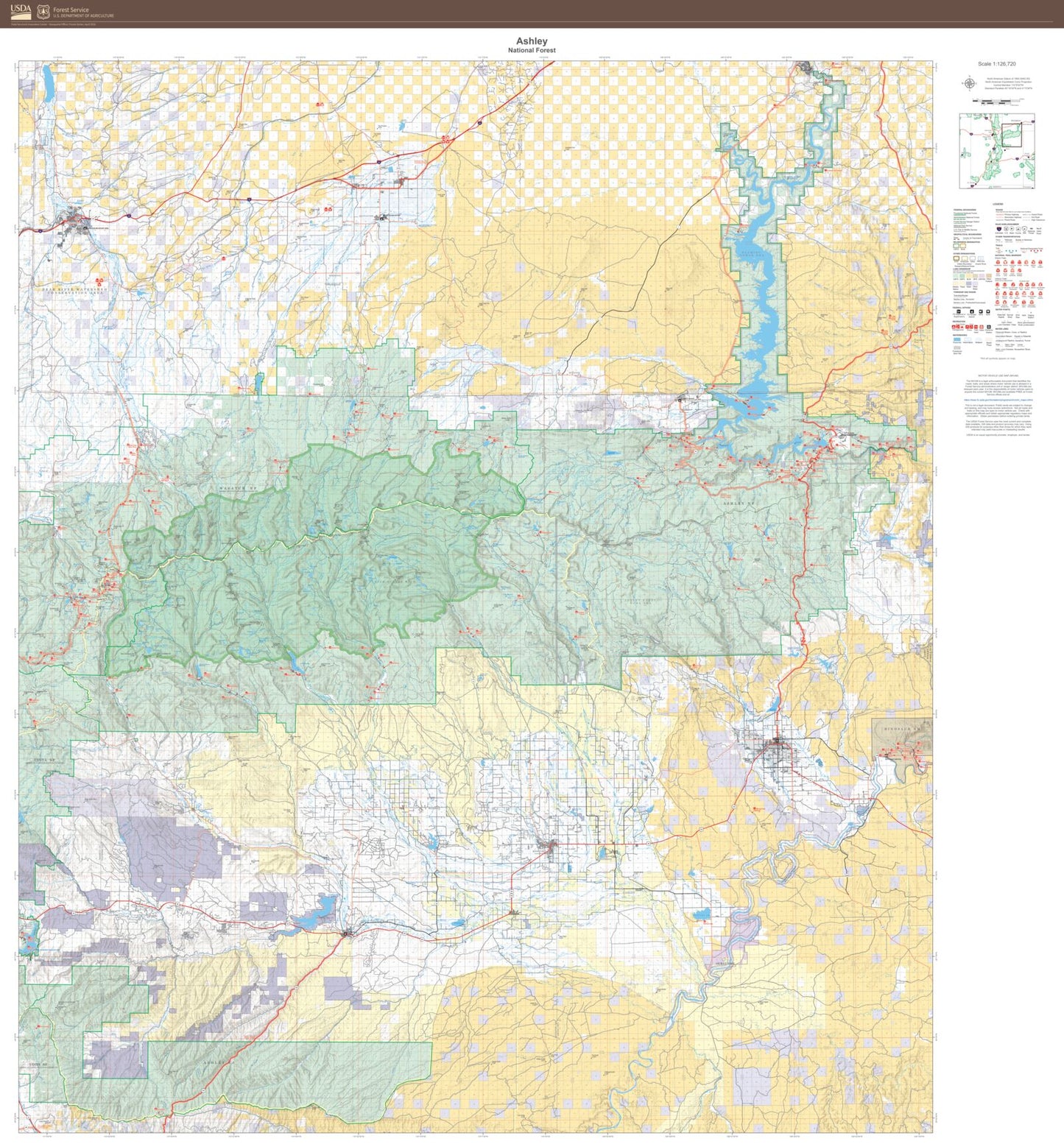 Ashley National Forest Map