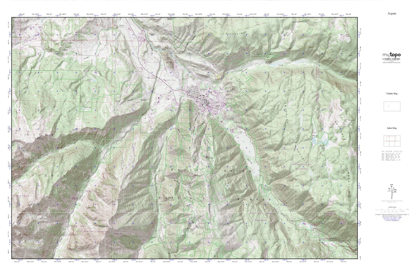 Aspen MyTopo Explorer Series Map Image