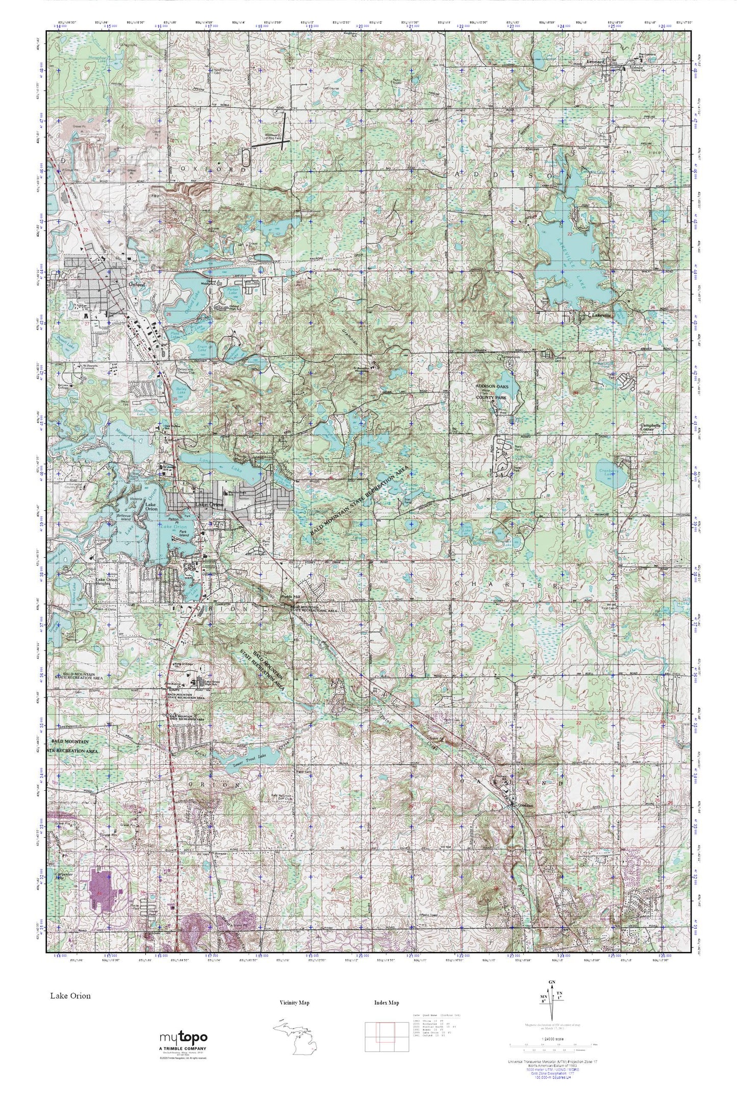 Bald Mountain MyTopo Explorer Series Map Image