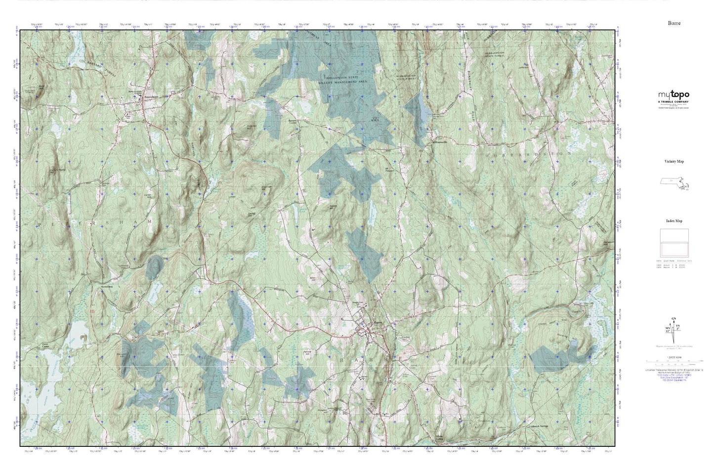 Barre MyTopo Explorer Series Map Image