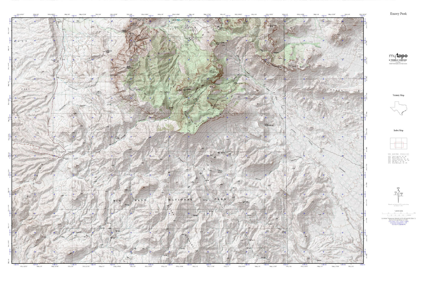 Big Bend MyTopo Explorer Series Map Image