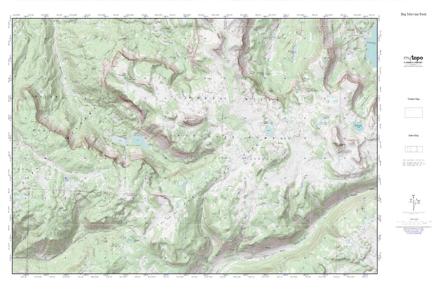 Big Marvine Peak MyTopo Explorer Series Map Image