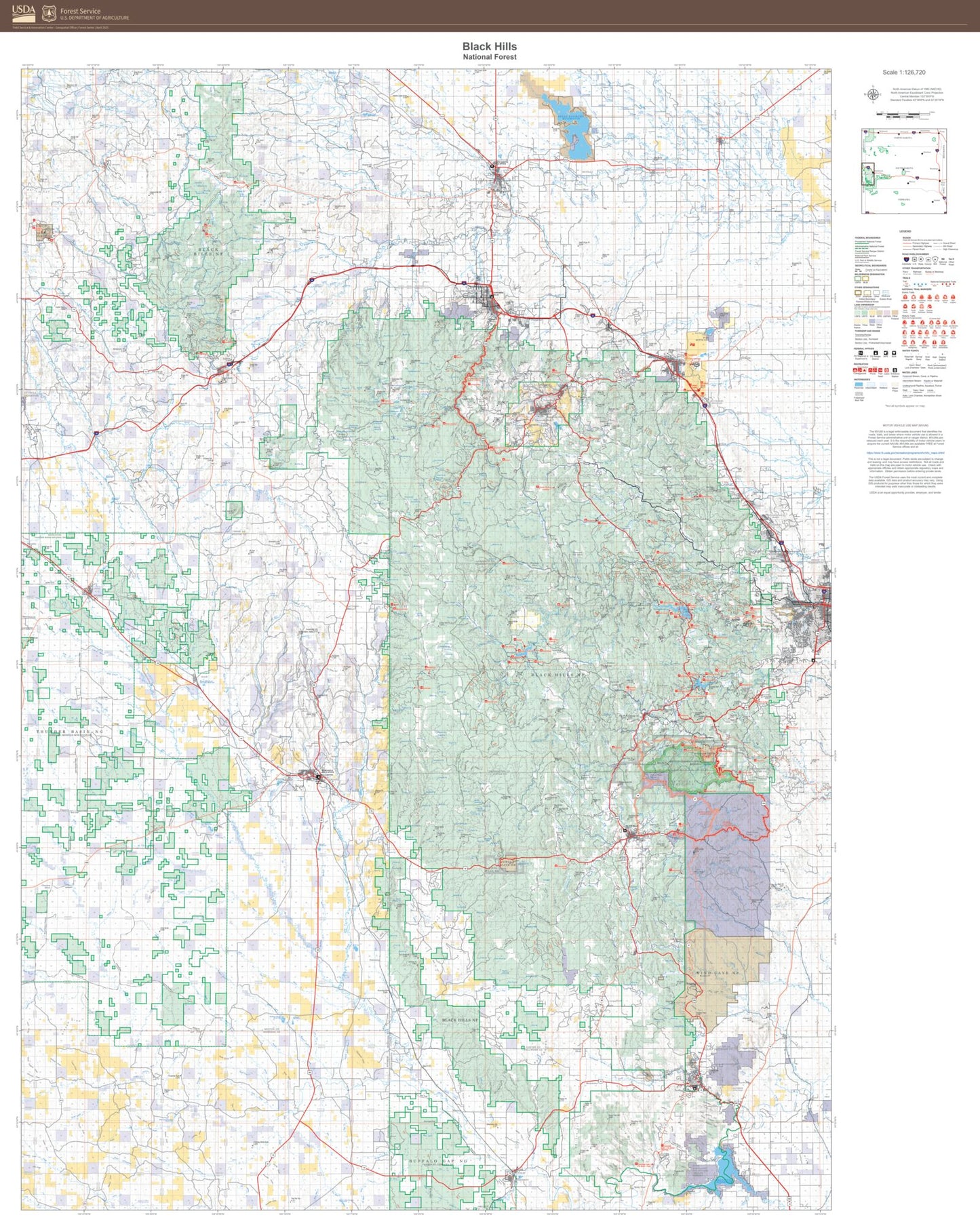 Black Hills National Forest Map