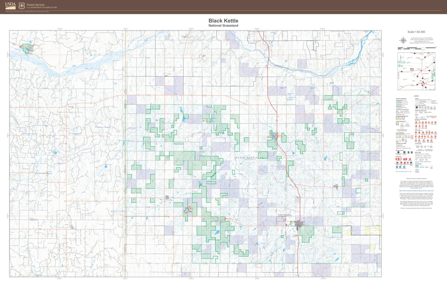 Black Kettle National Grassland Map
