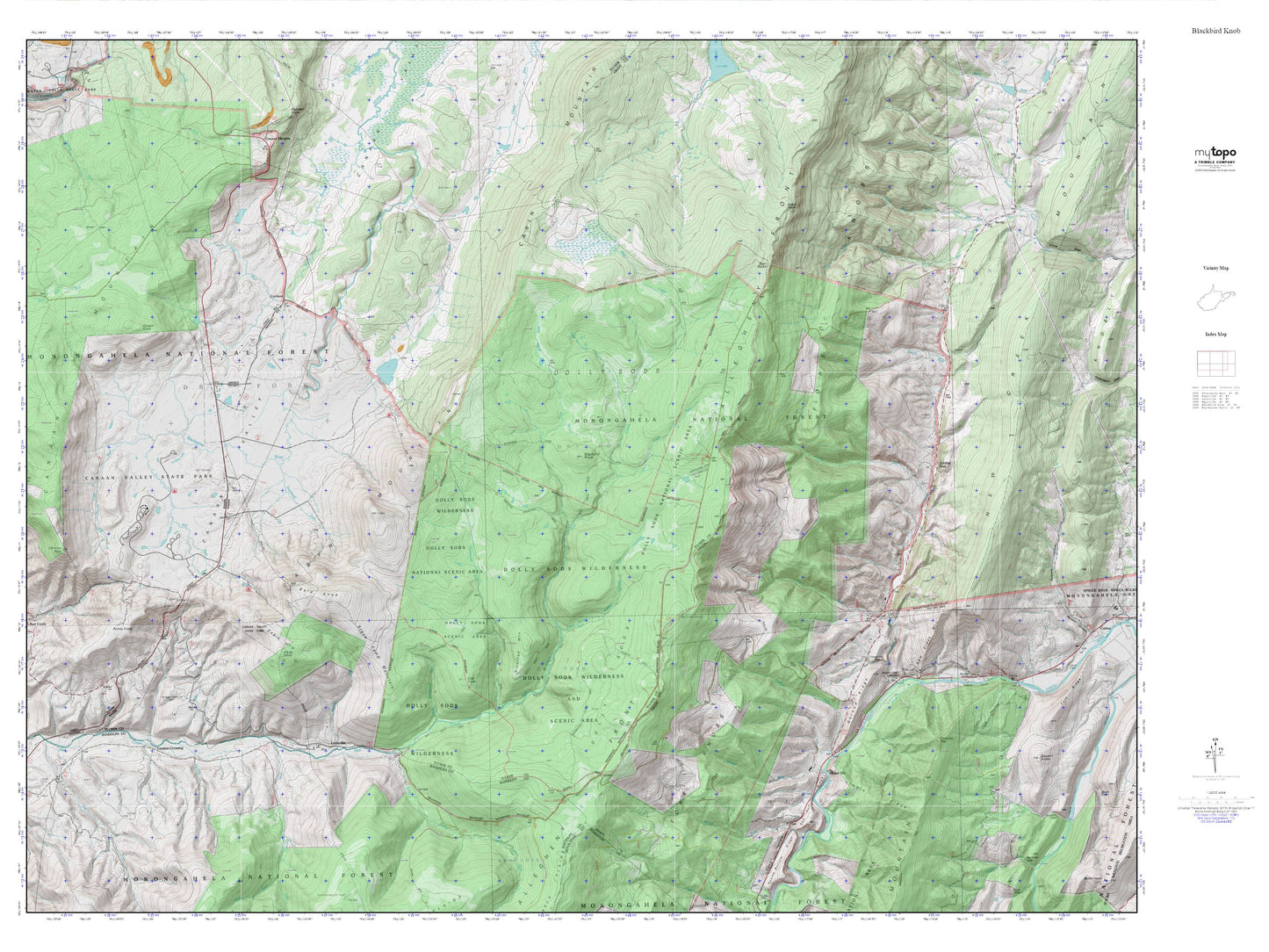 Blackbird Knob MyTopo Explorer Series Map Image