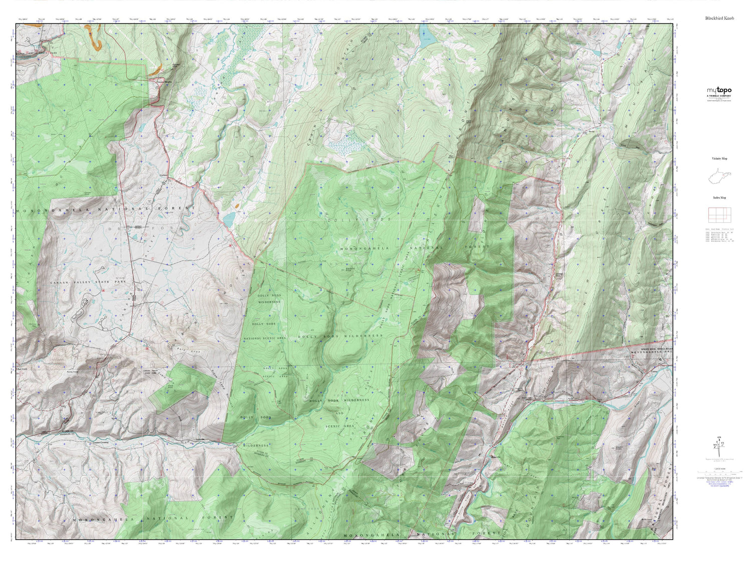 Blackbird Knob MyTopo Explorer Series Map Image