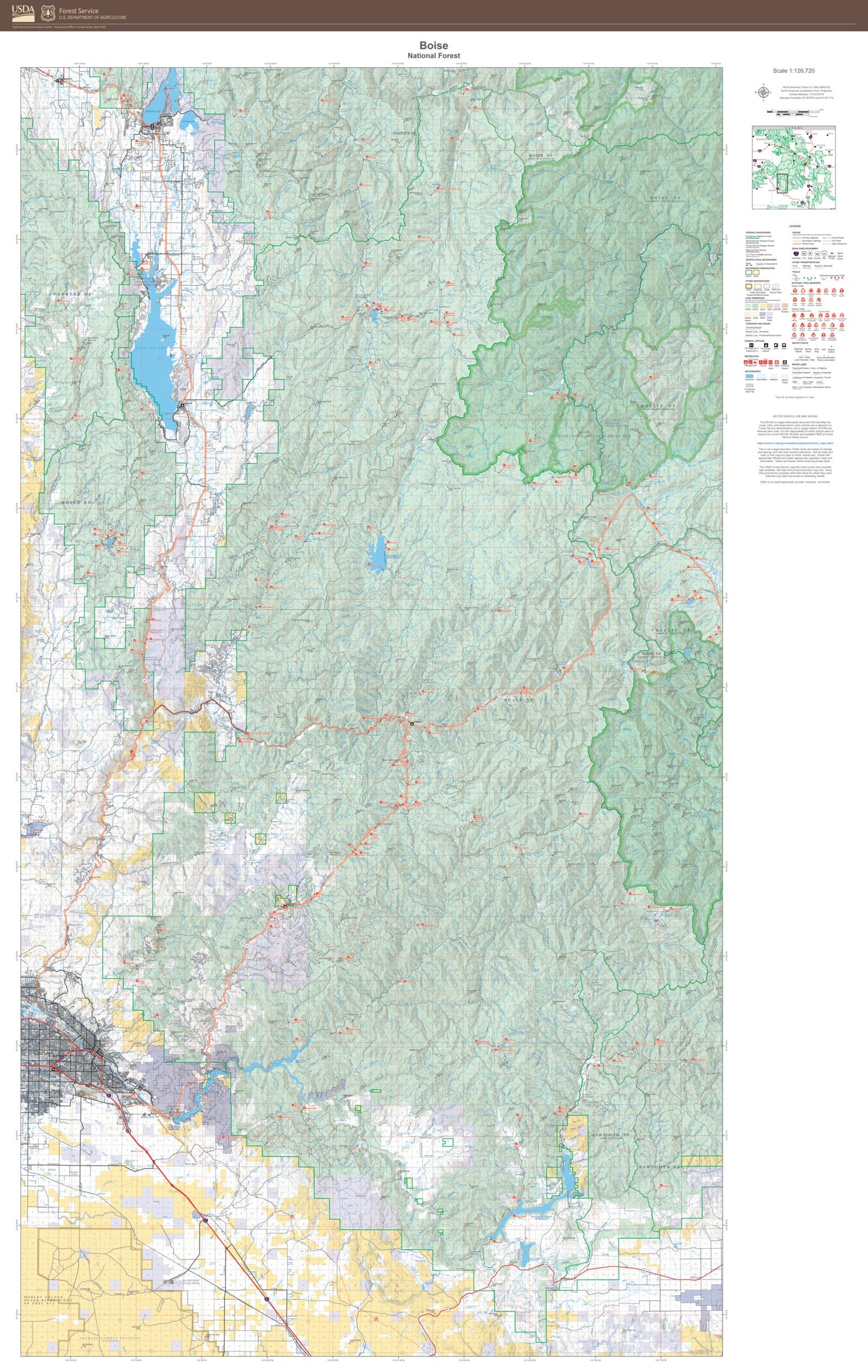 Boise National Forest Map