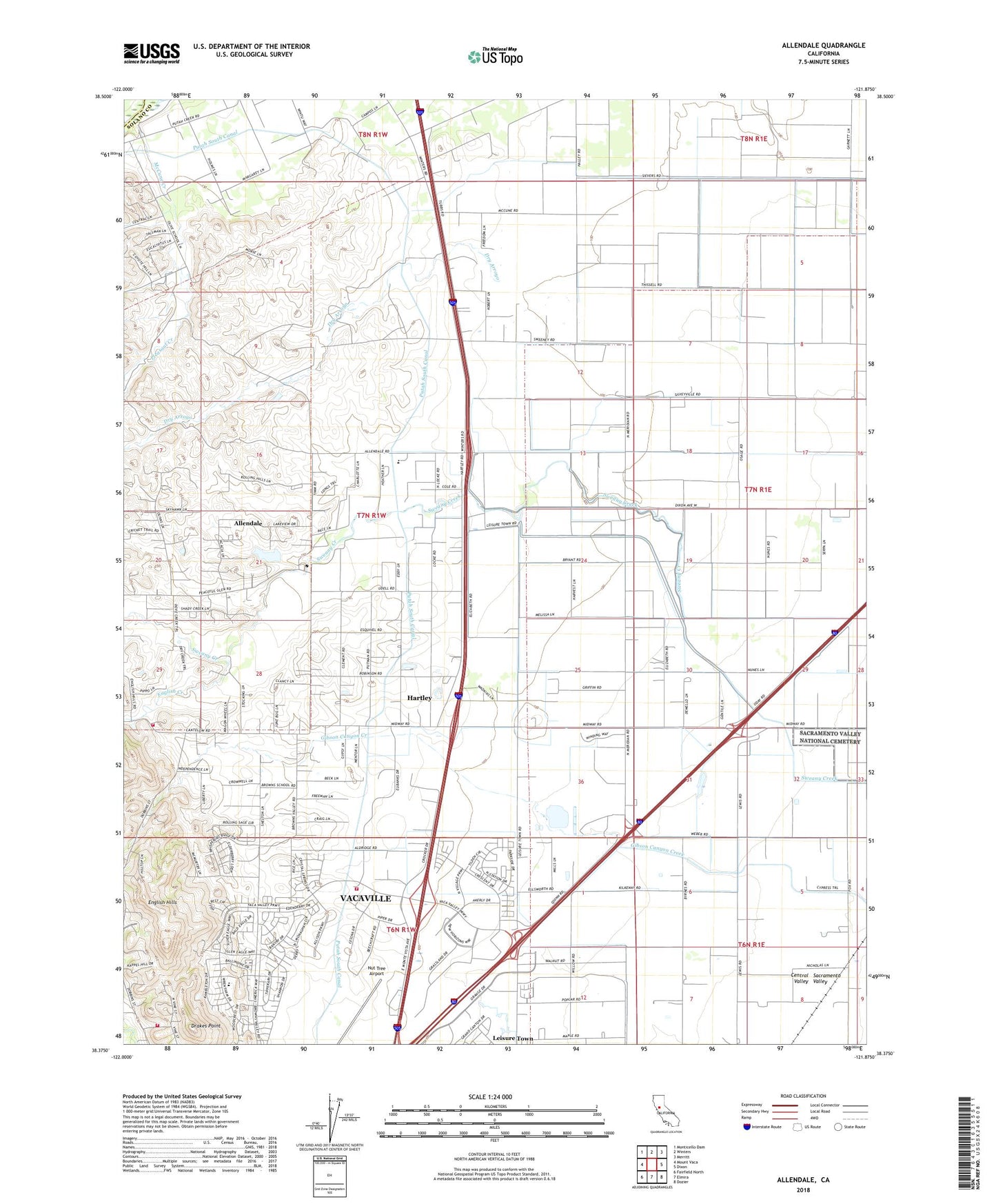 Allendale California US Topo Map Image