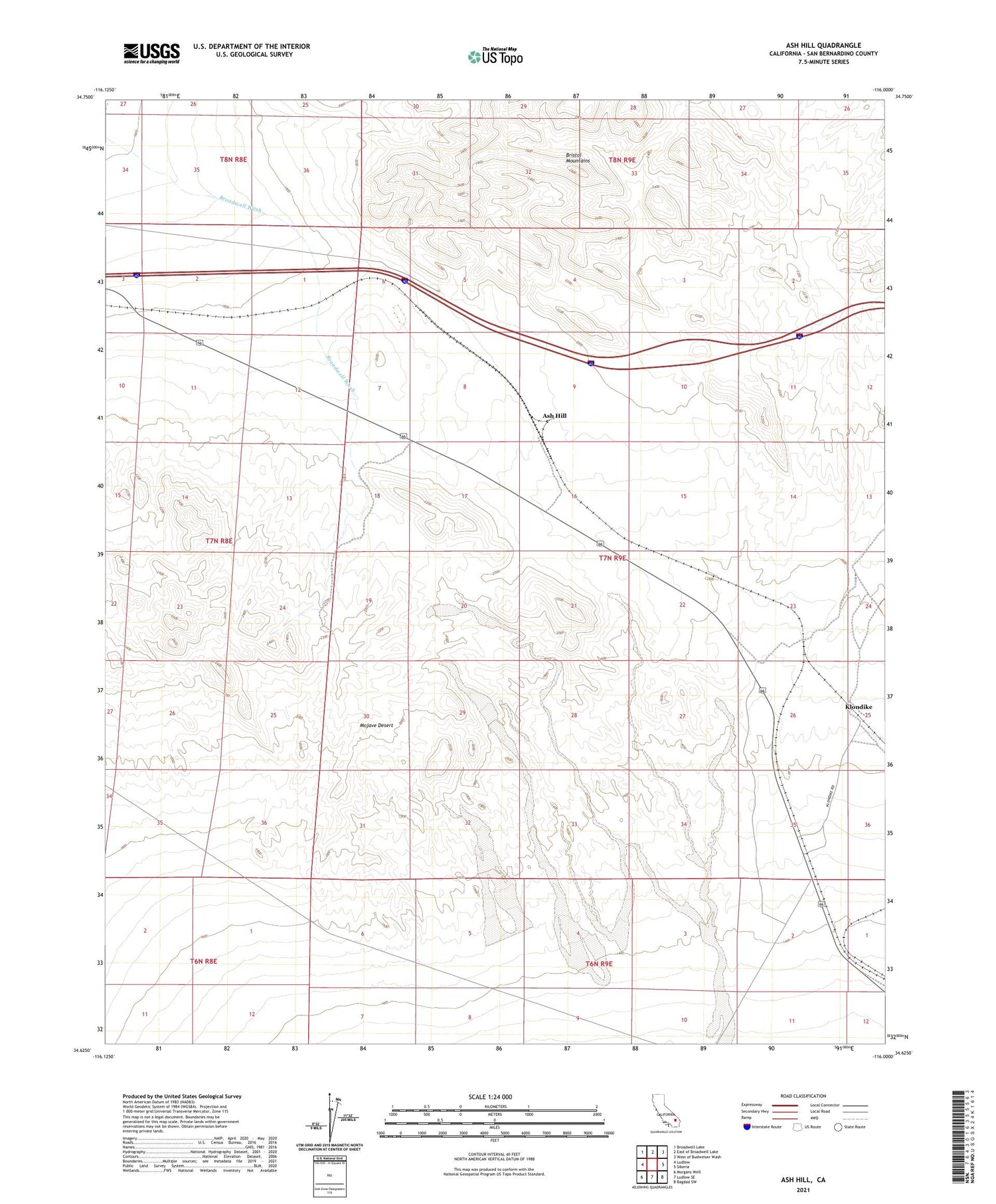 Ash Hill California US Topo Map Image