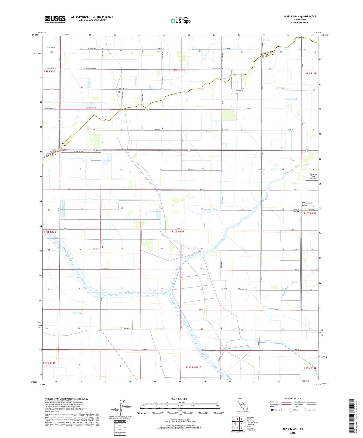Bliss Ranch California US Topo Map Image