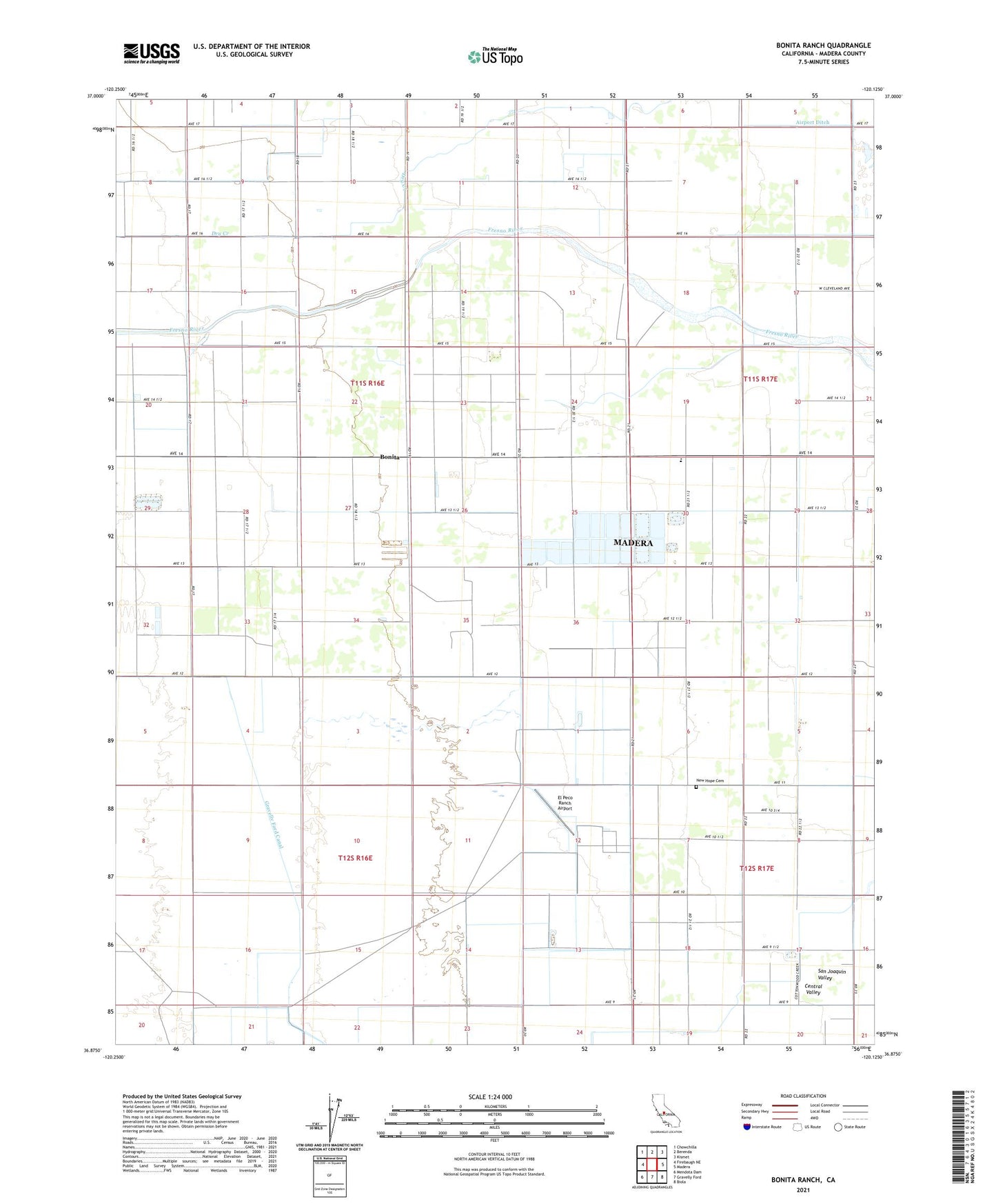 Bonita Ranch California US Topo Map Image