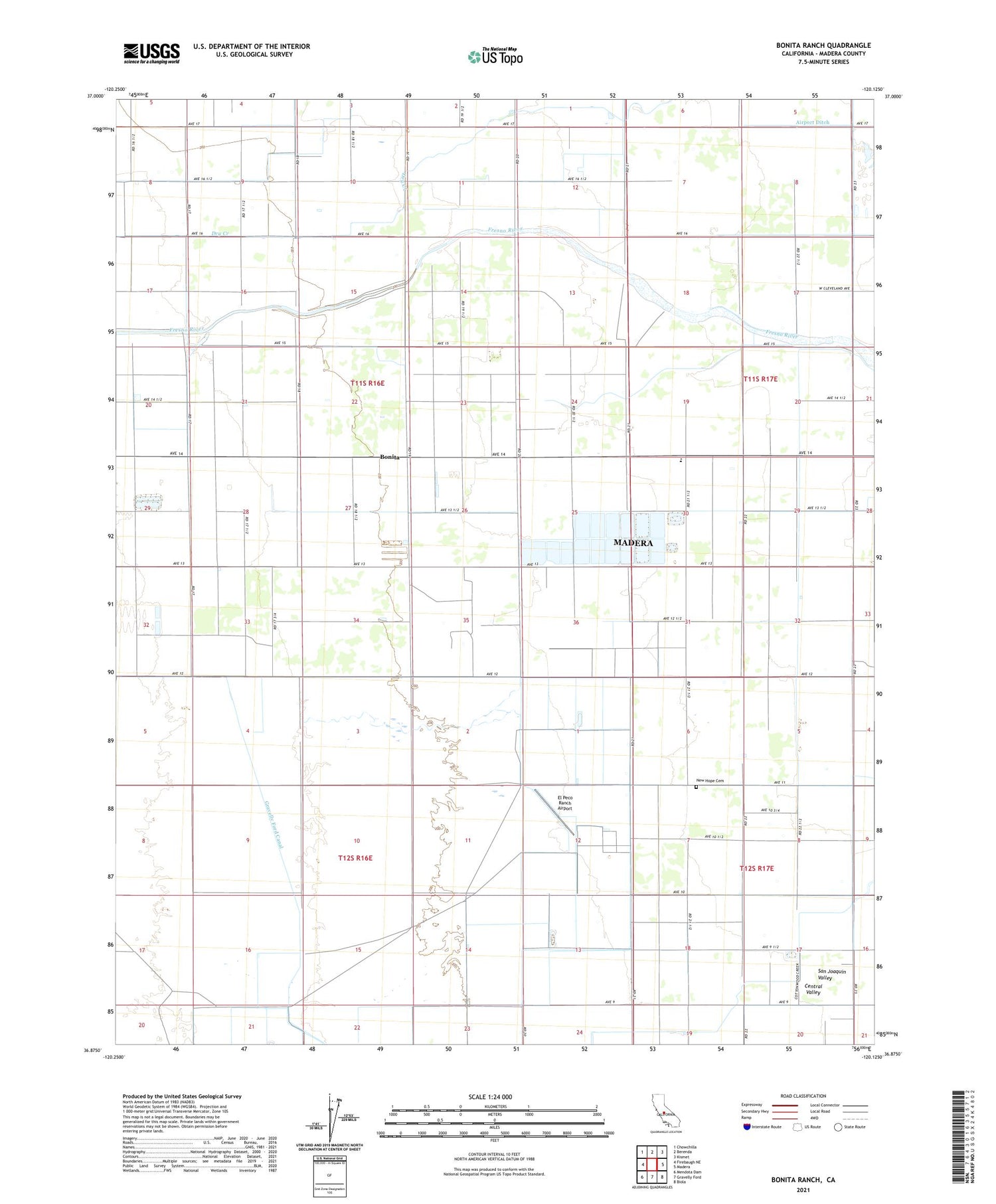 Bonita Ranch California US Topo Map Image