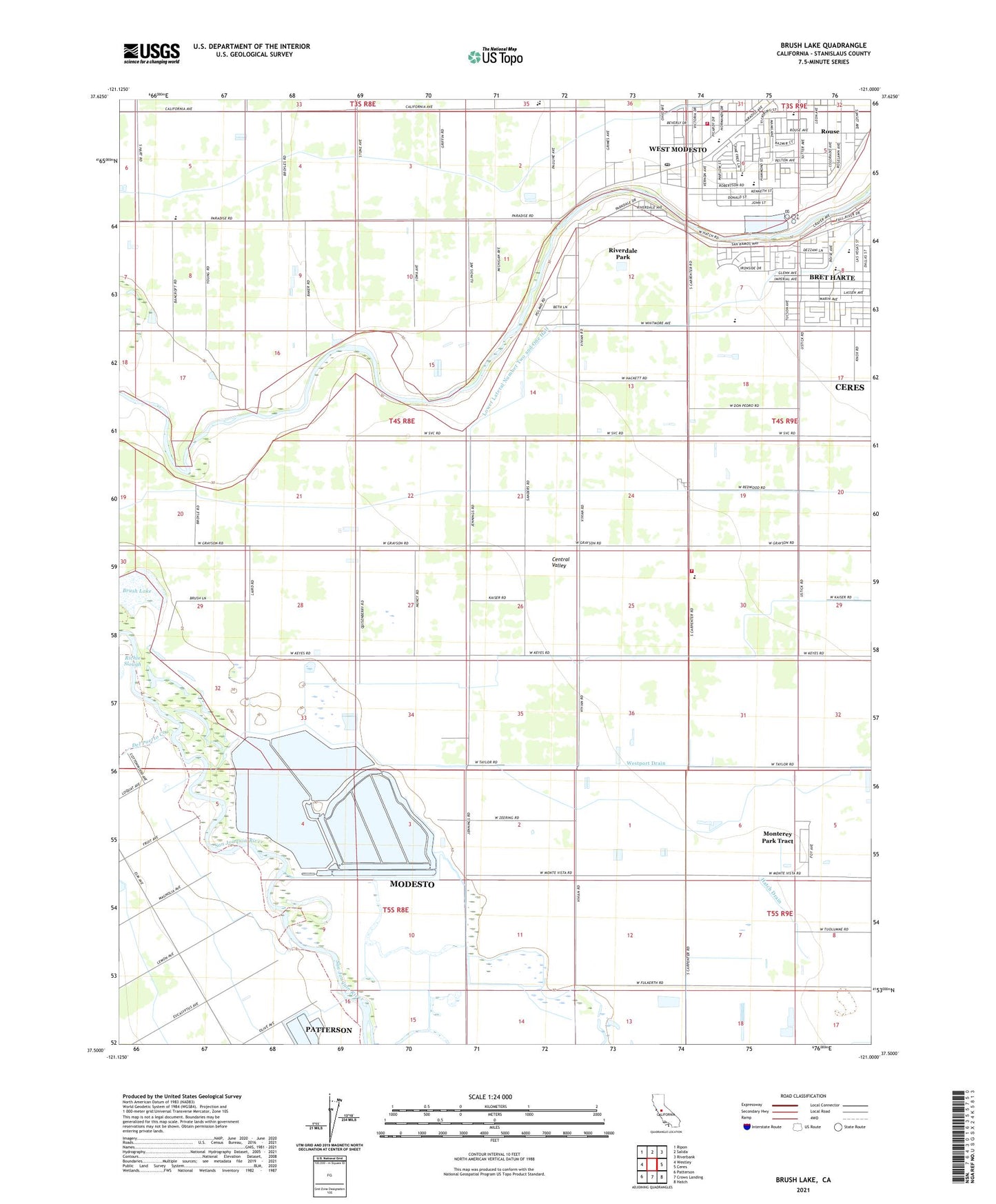 Brush Lake California US Topo Map Image