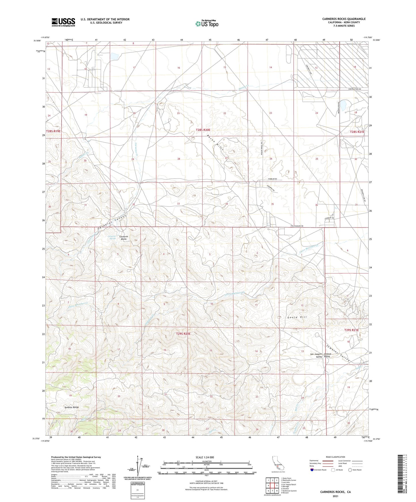 Carneros Rocks California US Topo Map Image