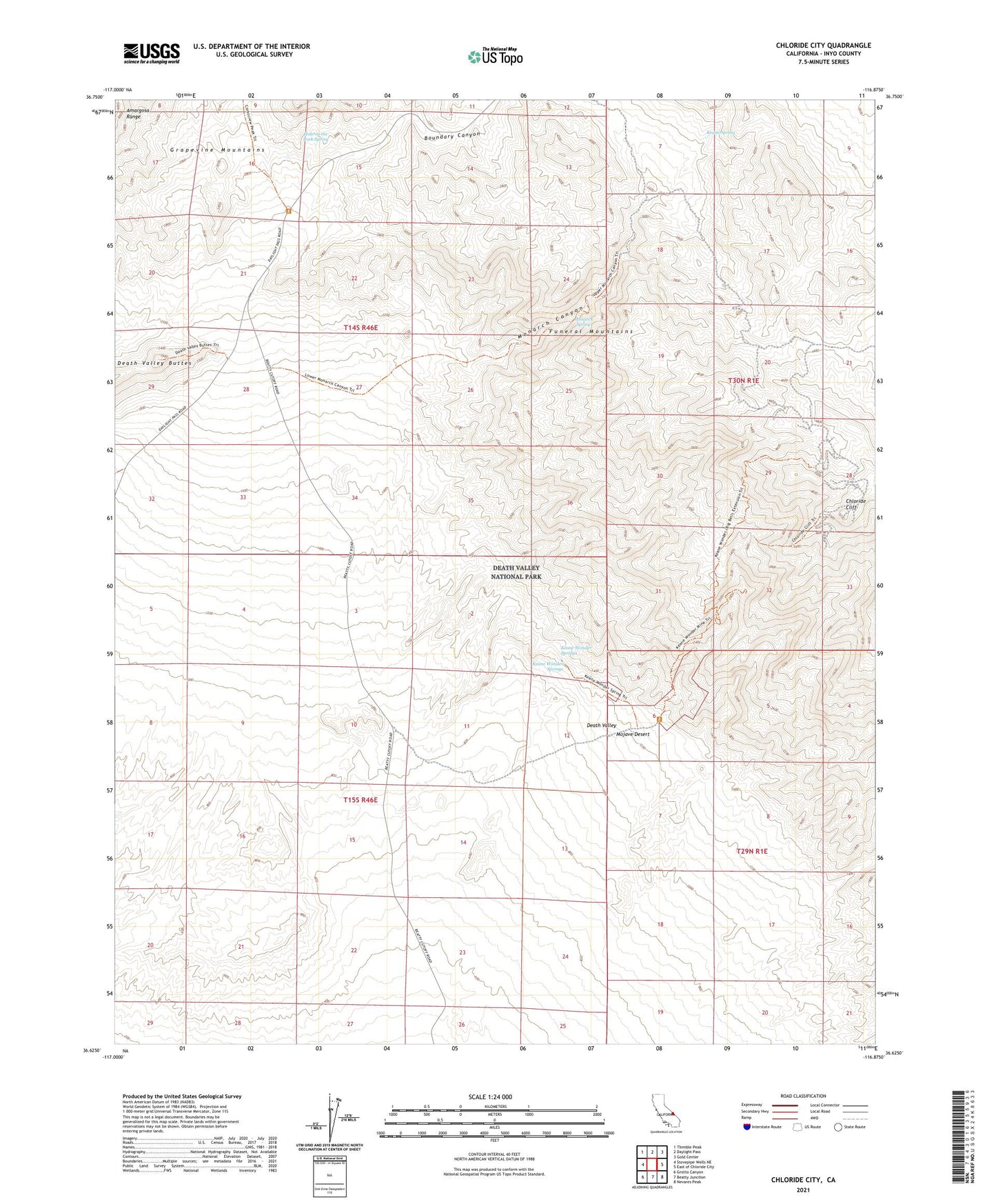 Chloride City California US Topo Map Image