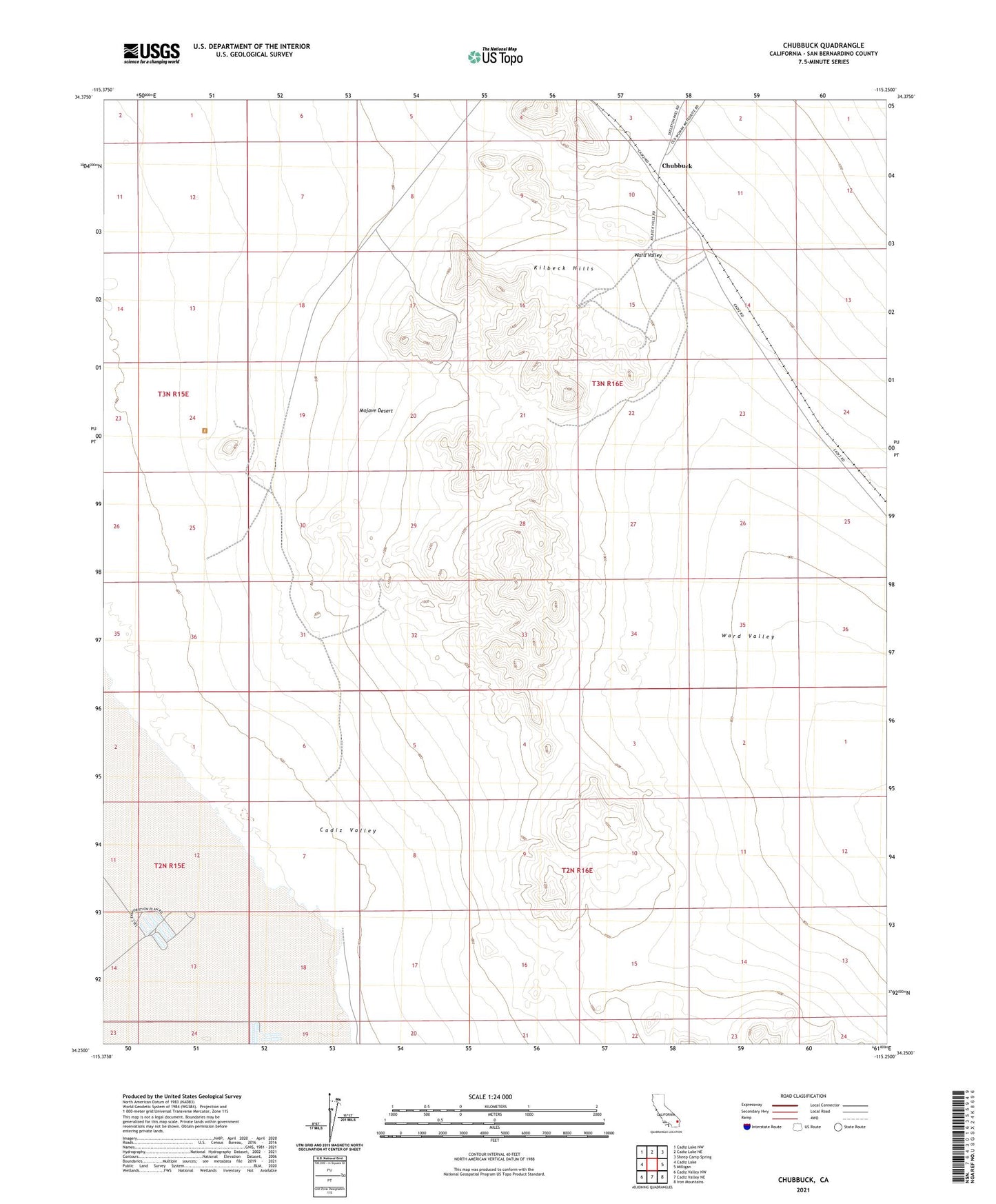 Chubbuck California US Topo Map Image