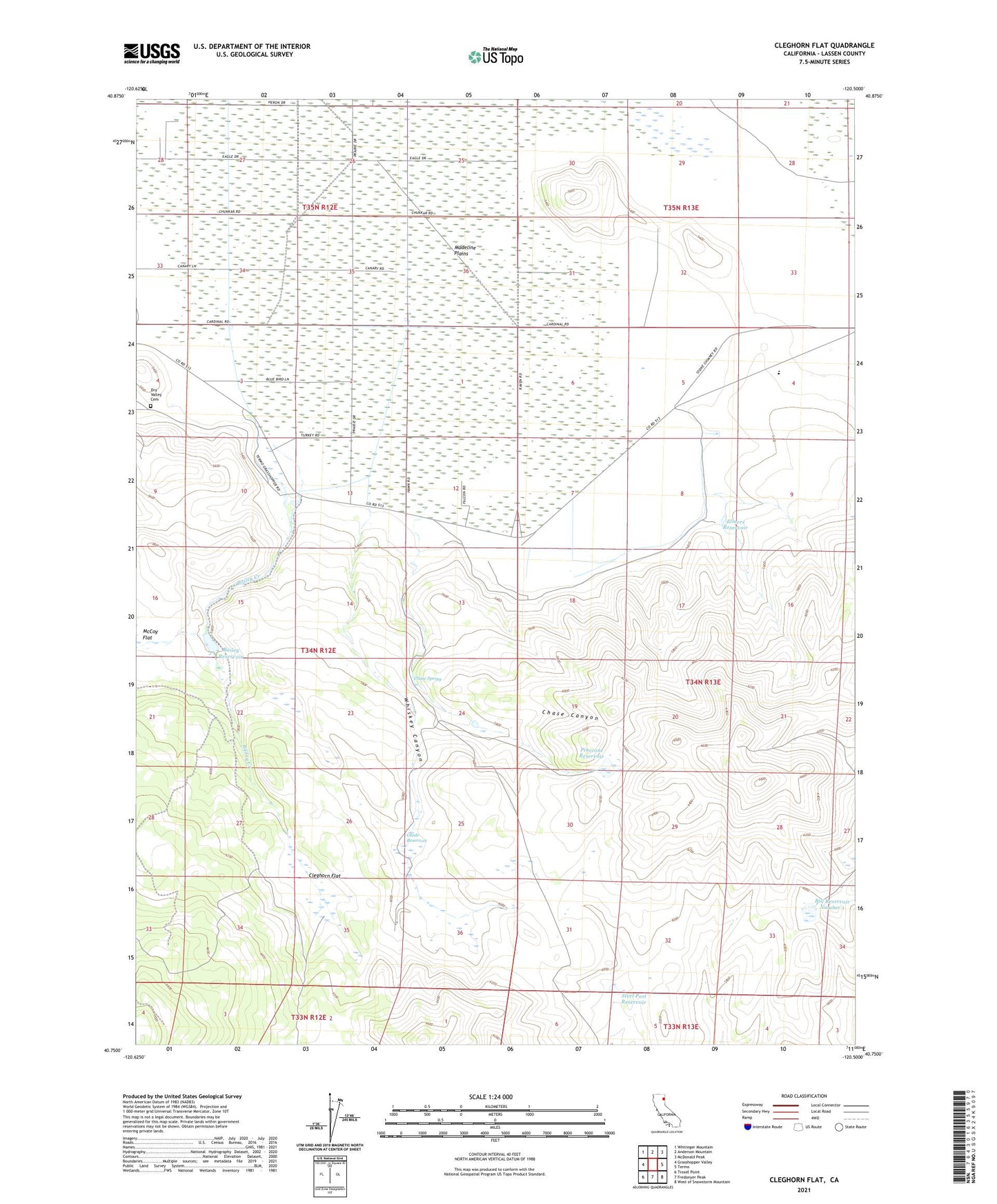 Cleghorn Flat California US Topo Map Image