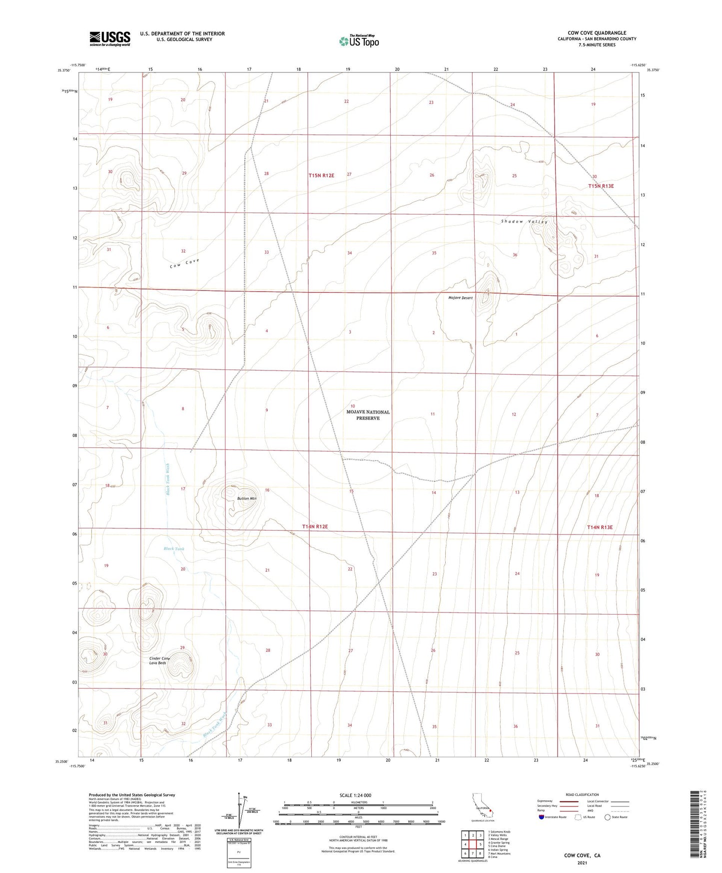 Cow Cove California US Topo Map Image