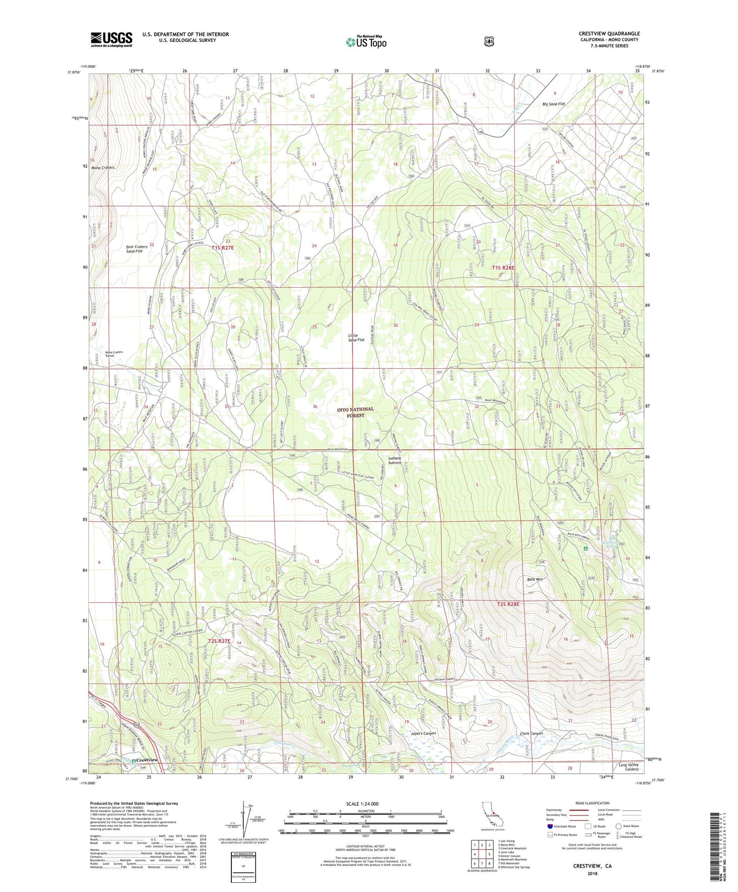 Crestview California US Topo Map Image