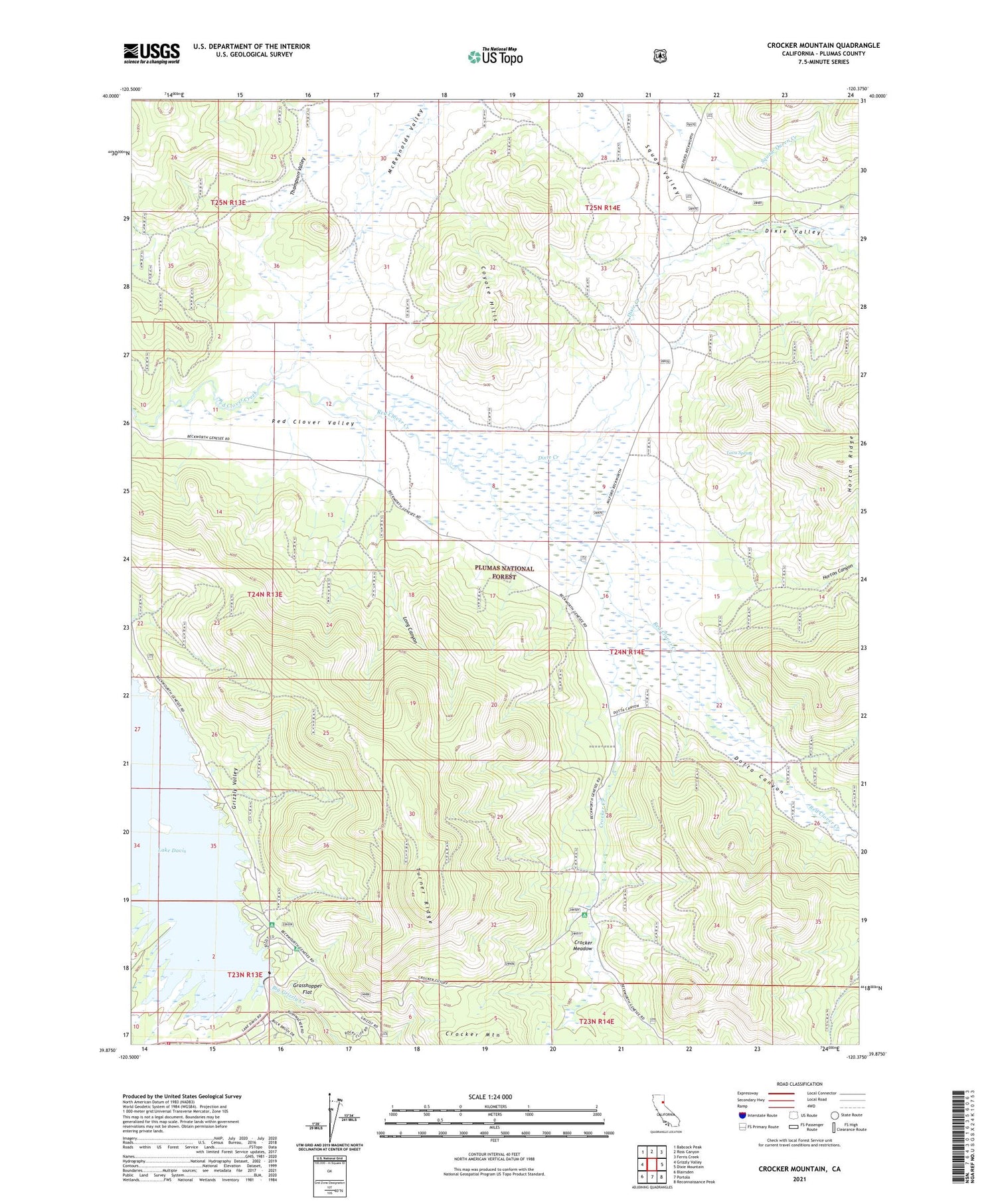 Crocker Mountain California US Topo Map Image