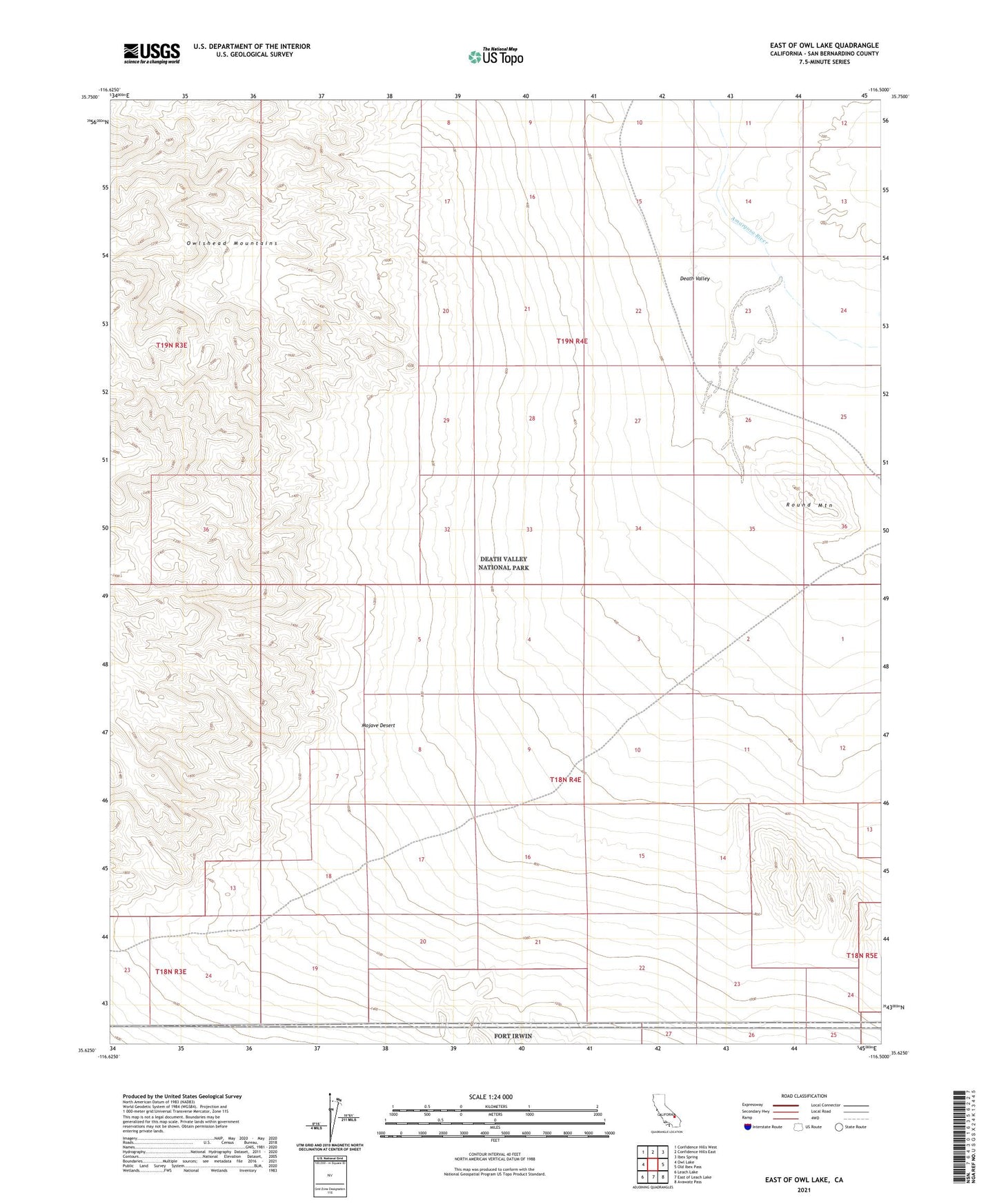 East of Owl Lake California US Topo Map Image