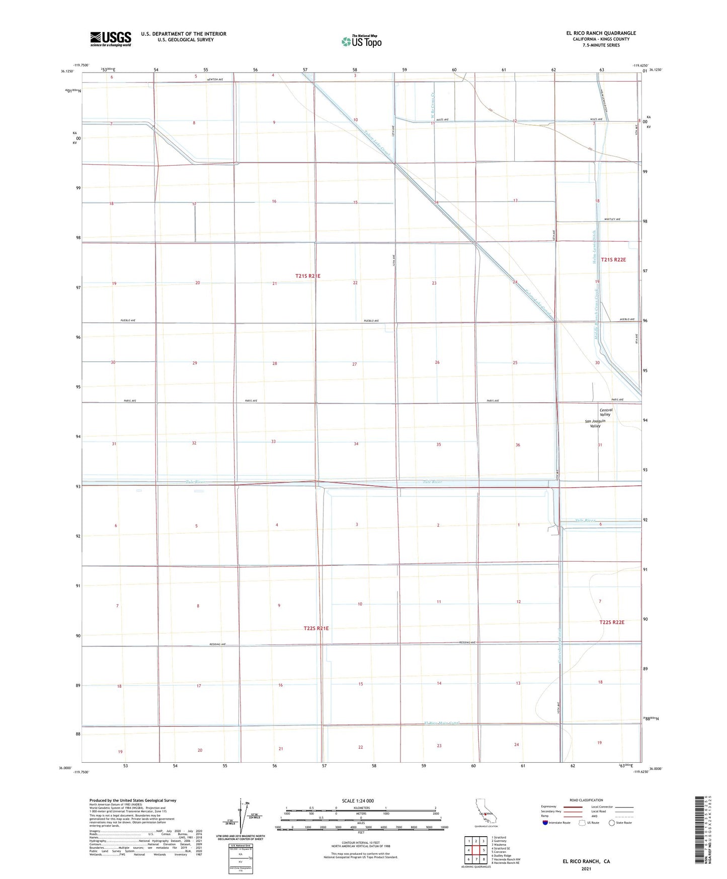 El Rico Ranch California US Topo Map Image