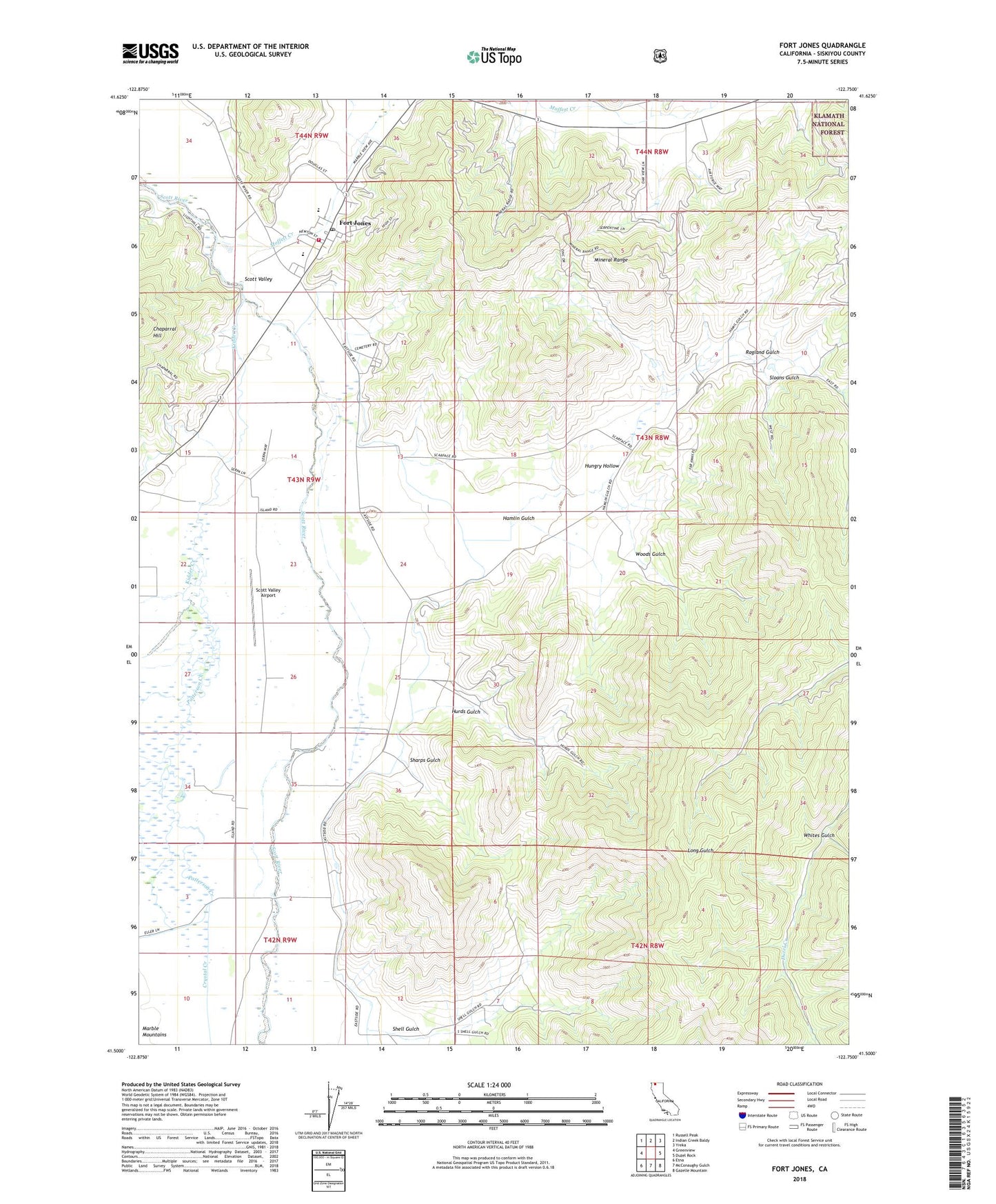 Fort Jones California US Topo Map Image