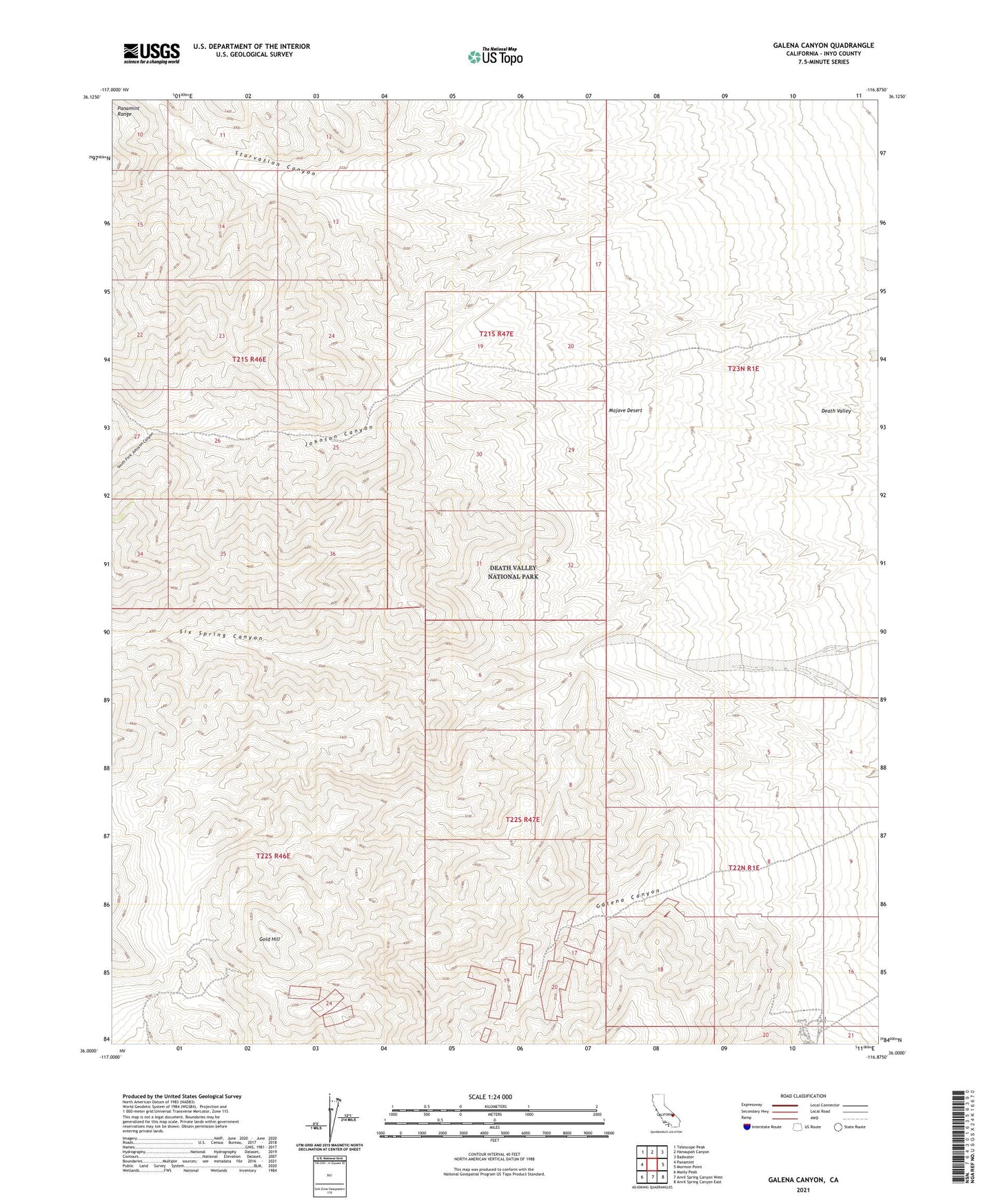 Galena Canyon California US Topo Map Image