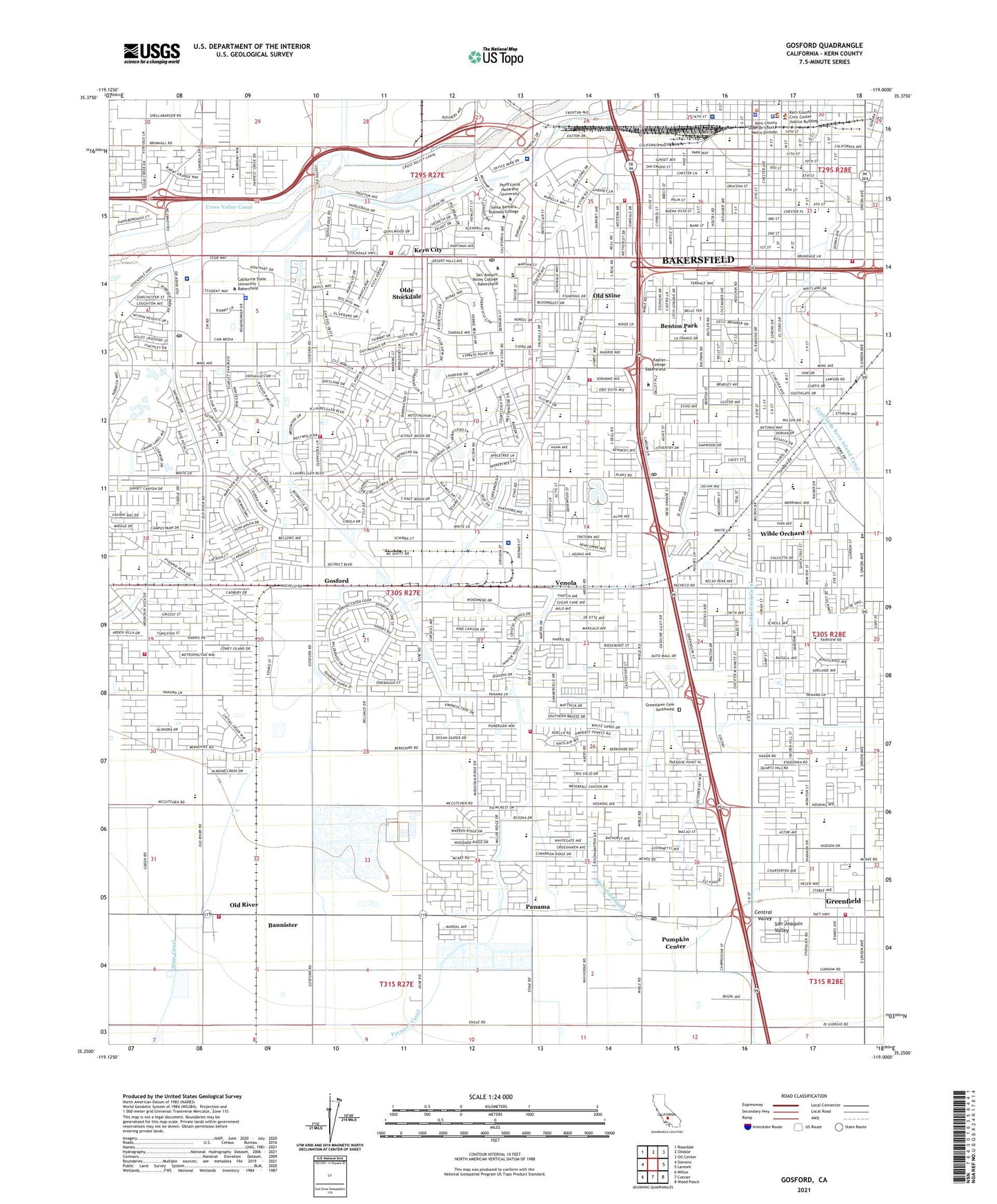 Gosford California US Topo Map Image