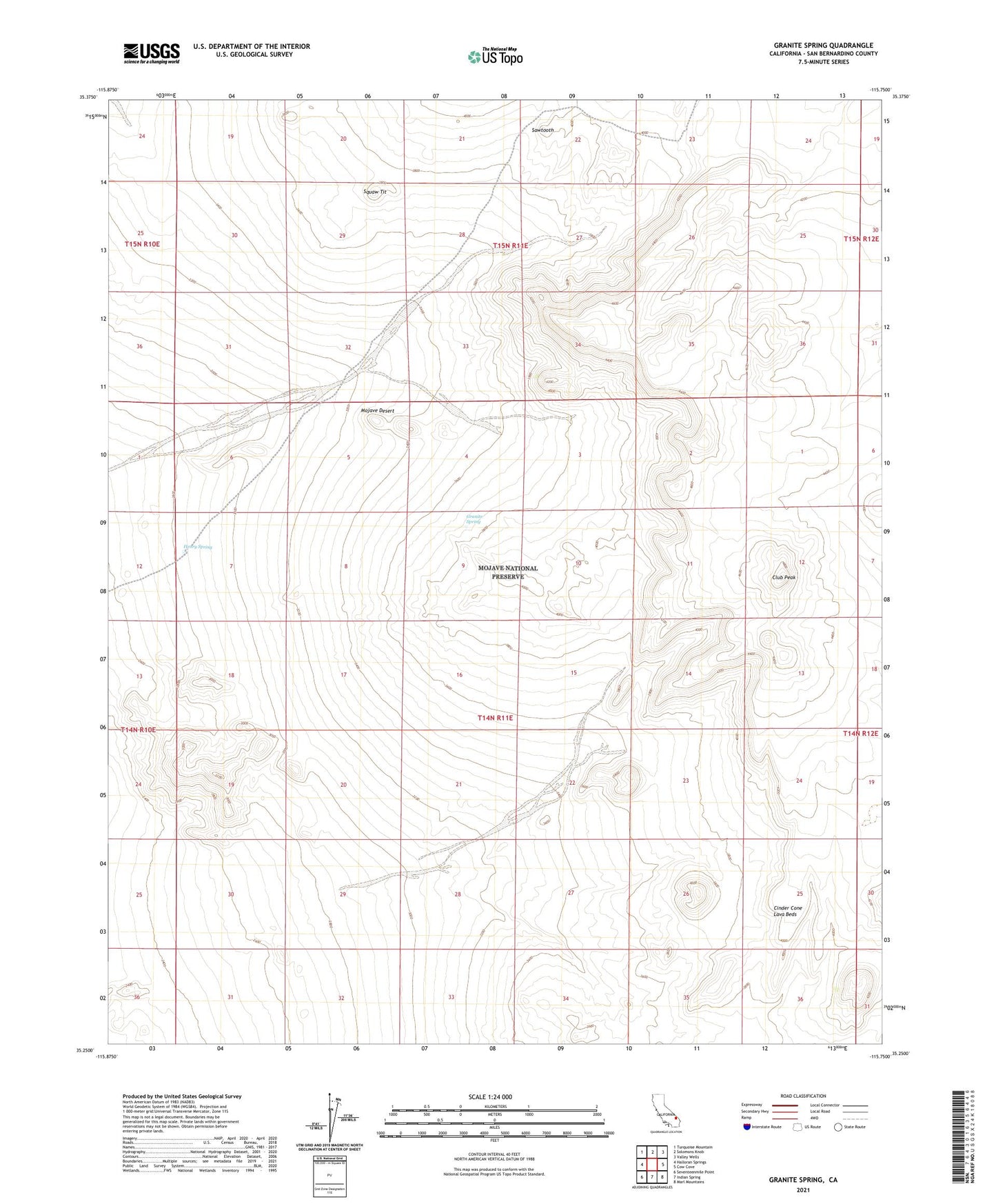 Granite Spring California US Topo Map Image
