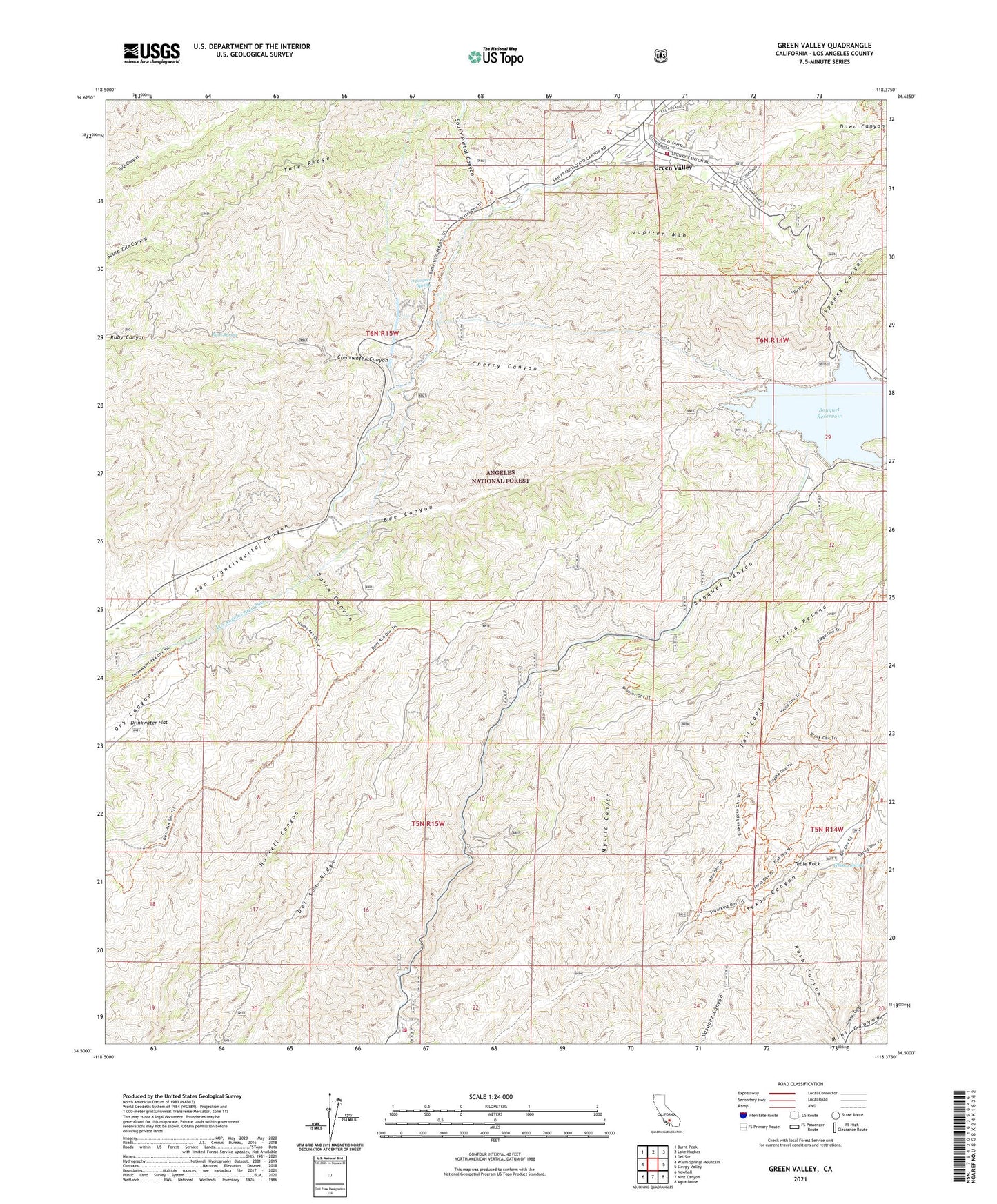 Green Valley California US Topo Map Image
