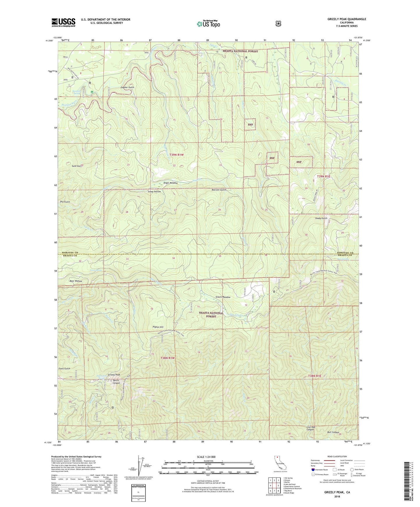 Grizzly Peak California US Topo Map Image