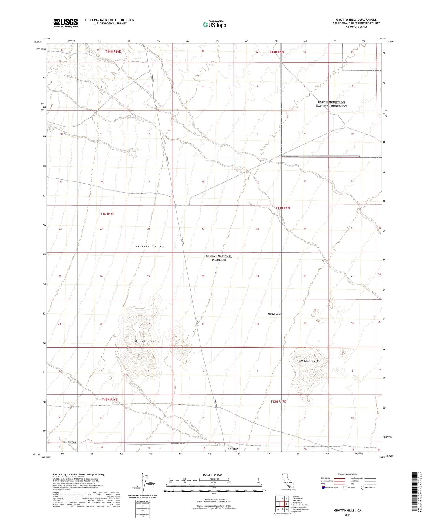Grotto Hills California US Topo Map Image