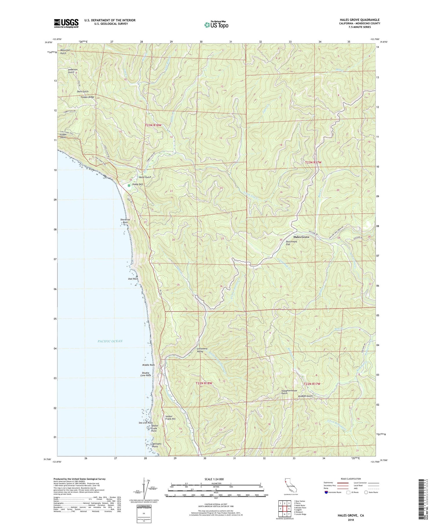 Hales Grove California US Topo Map Image
