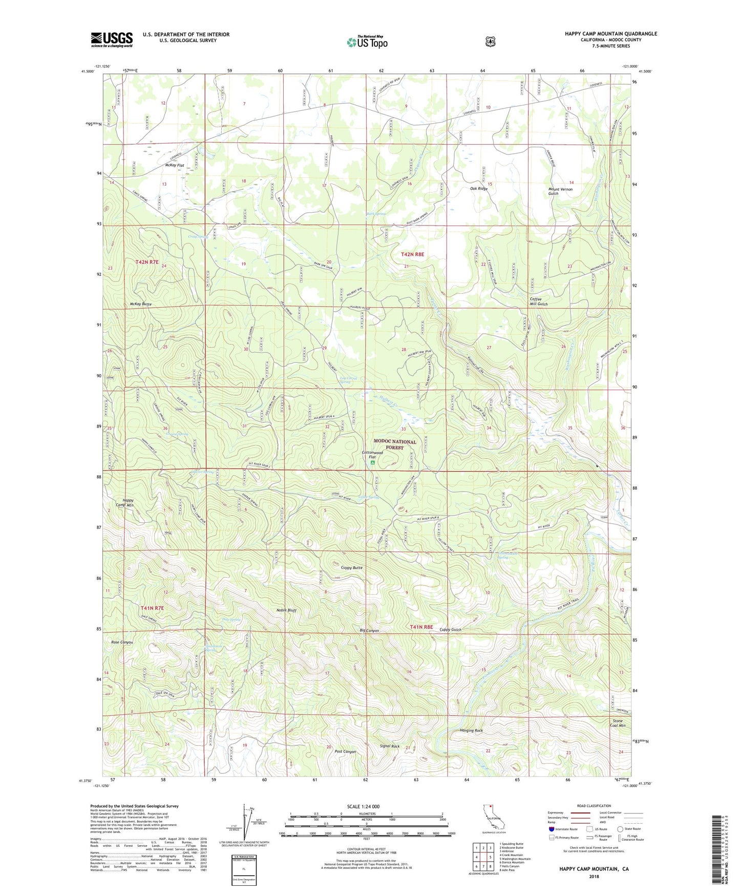 Happy Camp Mountain California US Topo Map Image