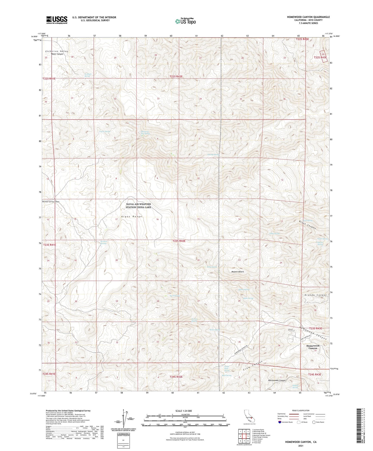 Homewood Canyon California US Topo Map Image