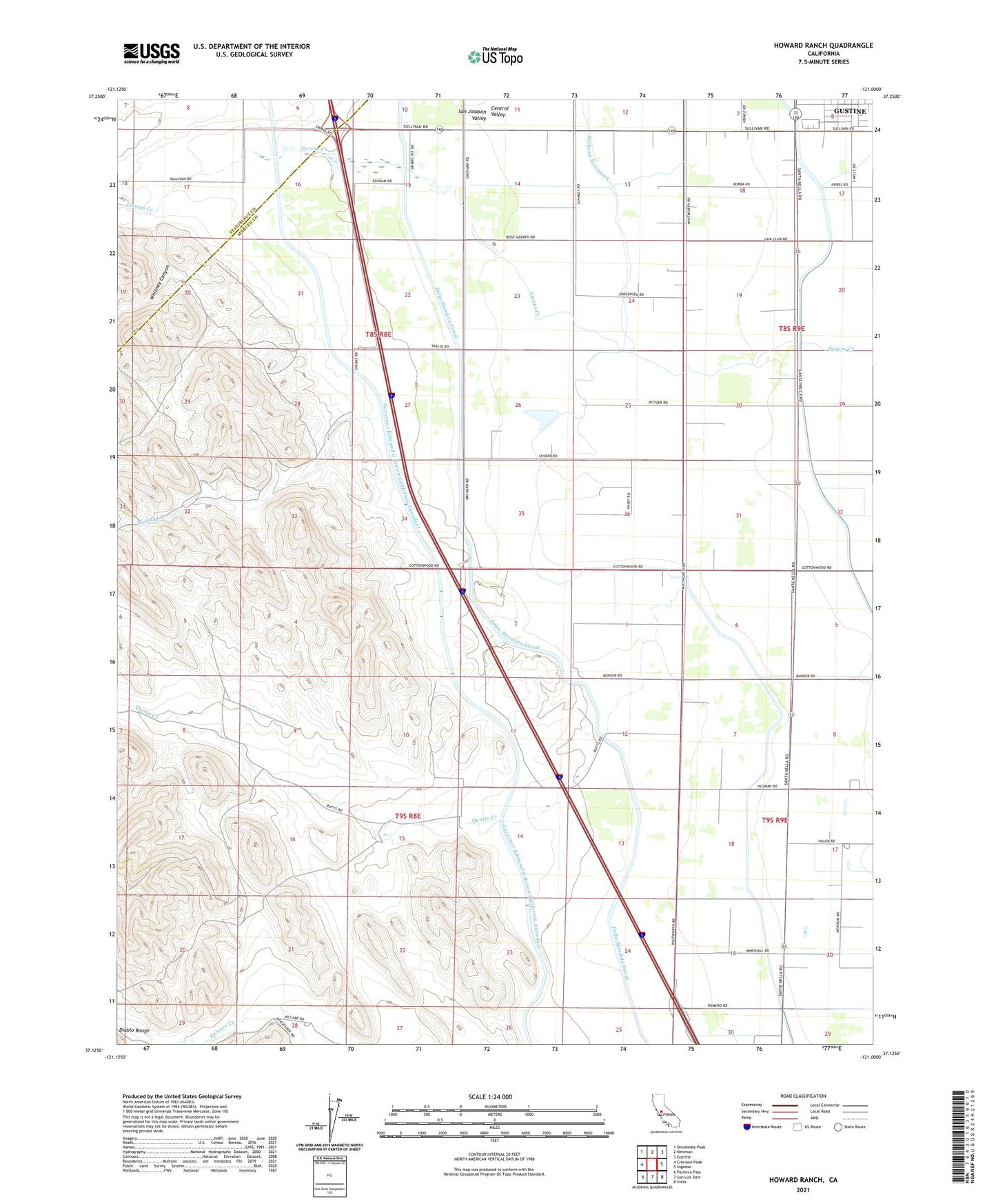 Howard Ranch California US Topo Map Image