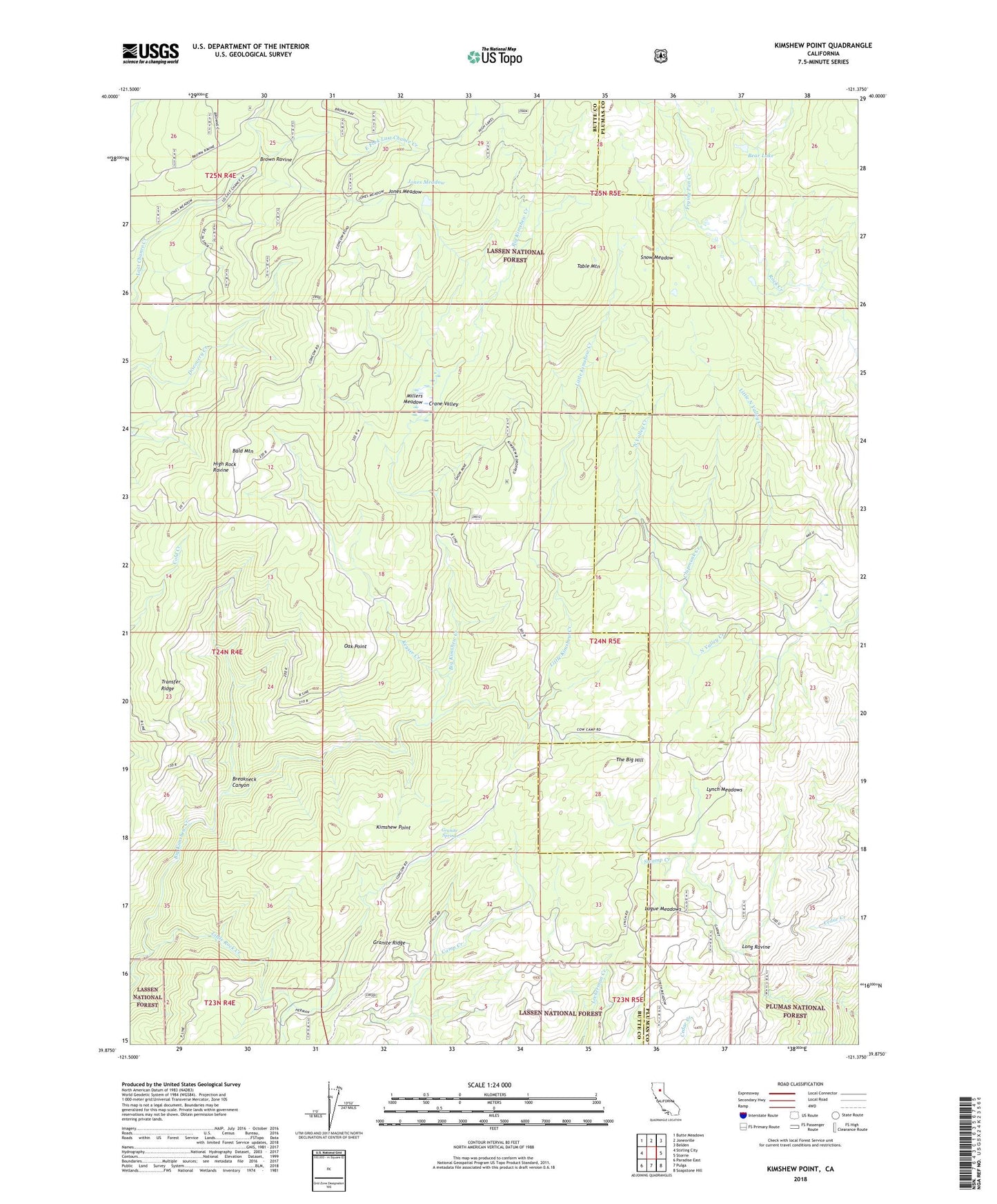 Kimshew Point California US Topo Map Image