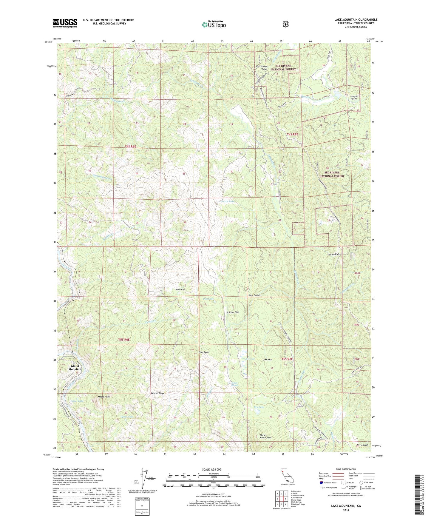 Lake Mountain California US Topo Map Image