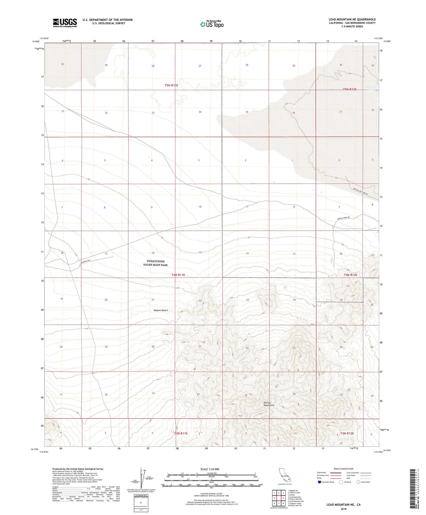 Lead Mountain NE California US Topo Map Image