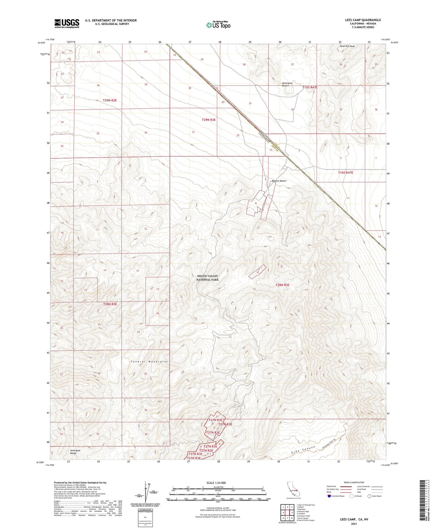Lees Camp California US Topo Map Image