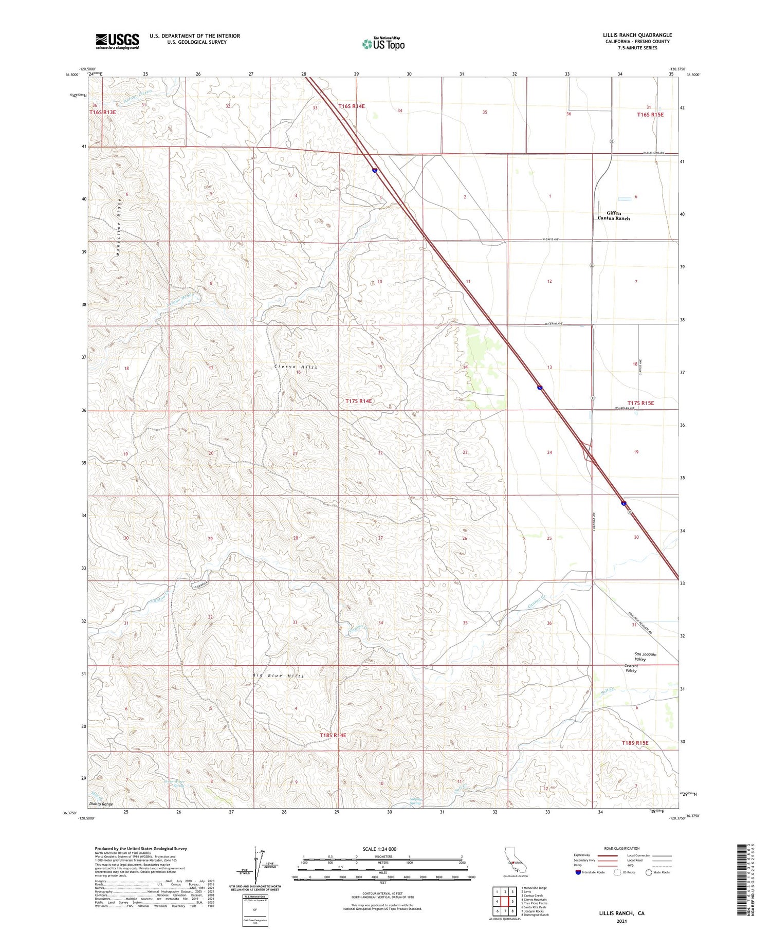 Lillis Ranch California US Topo Map Image