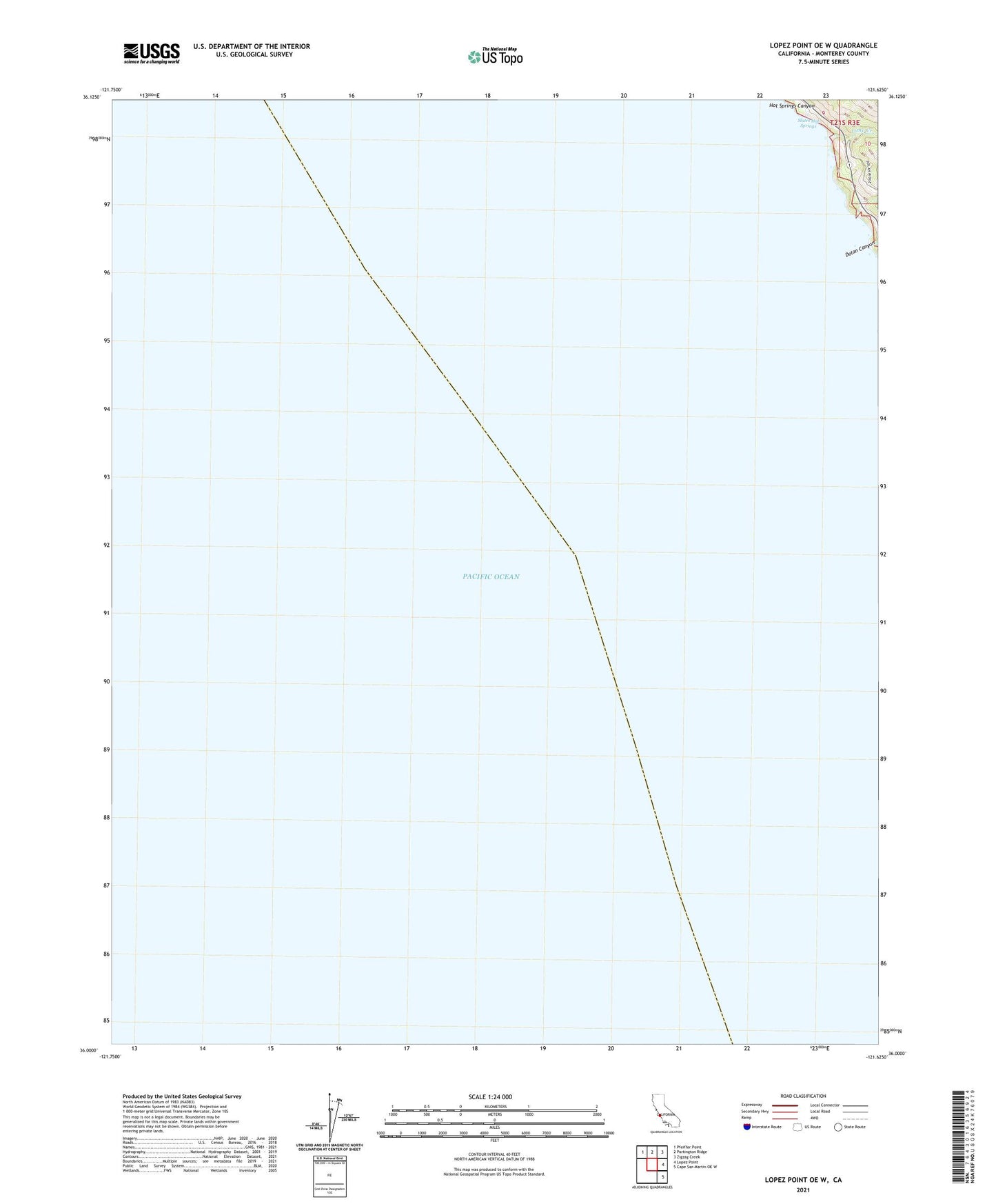 Lopez Point OE W California US Topo Map Image