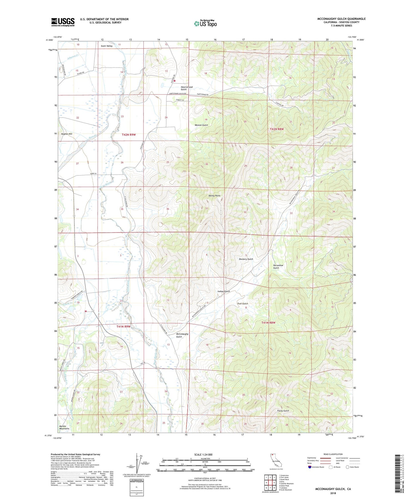 McConaughy Gulch California US Topo Map Image