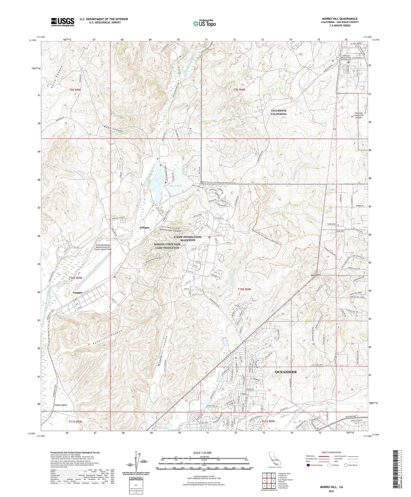 Morro Hill California US Topo Map Image