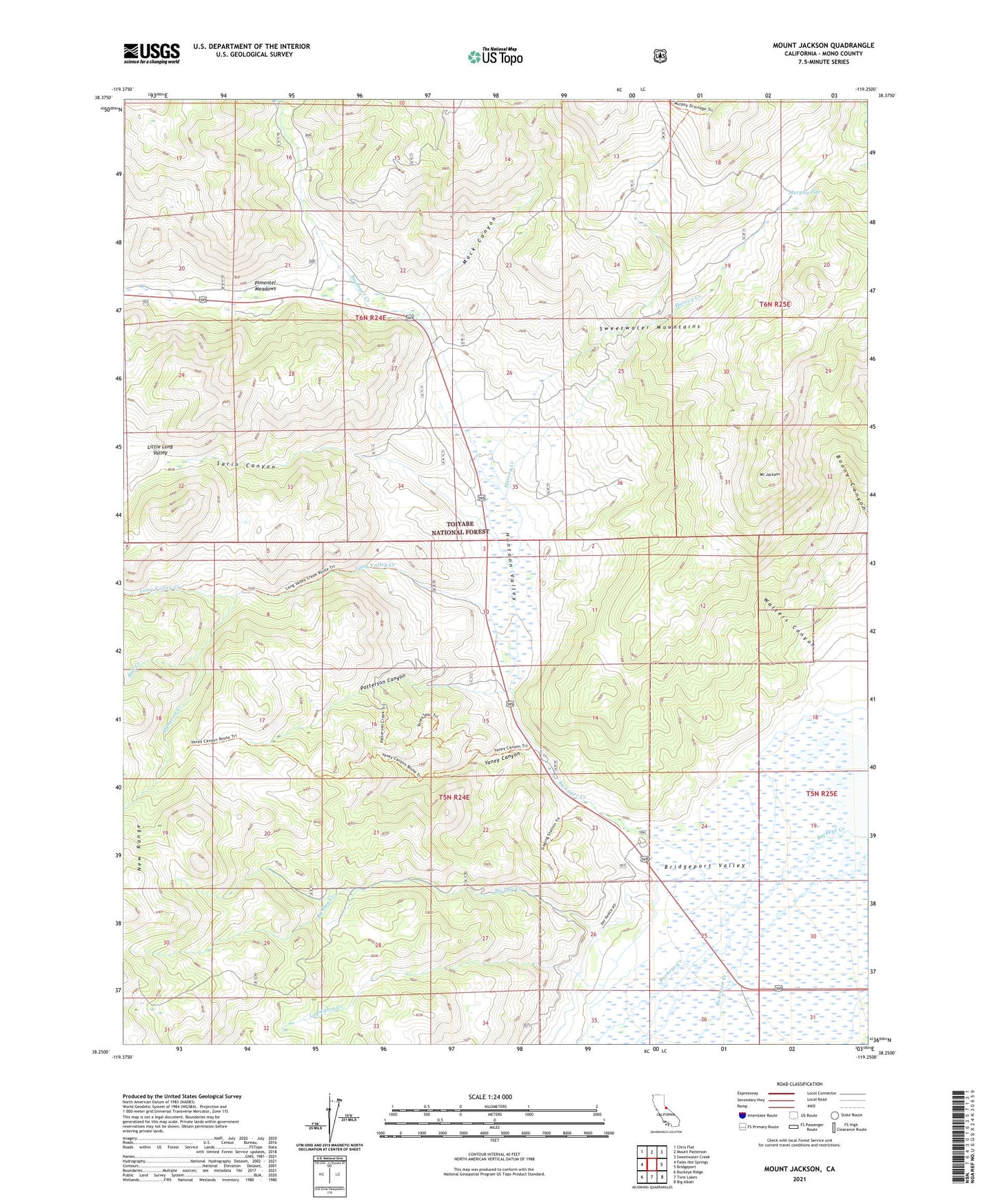 Mount Jackson California US Topo Map Image